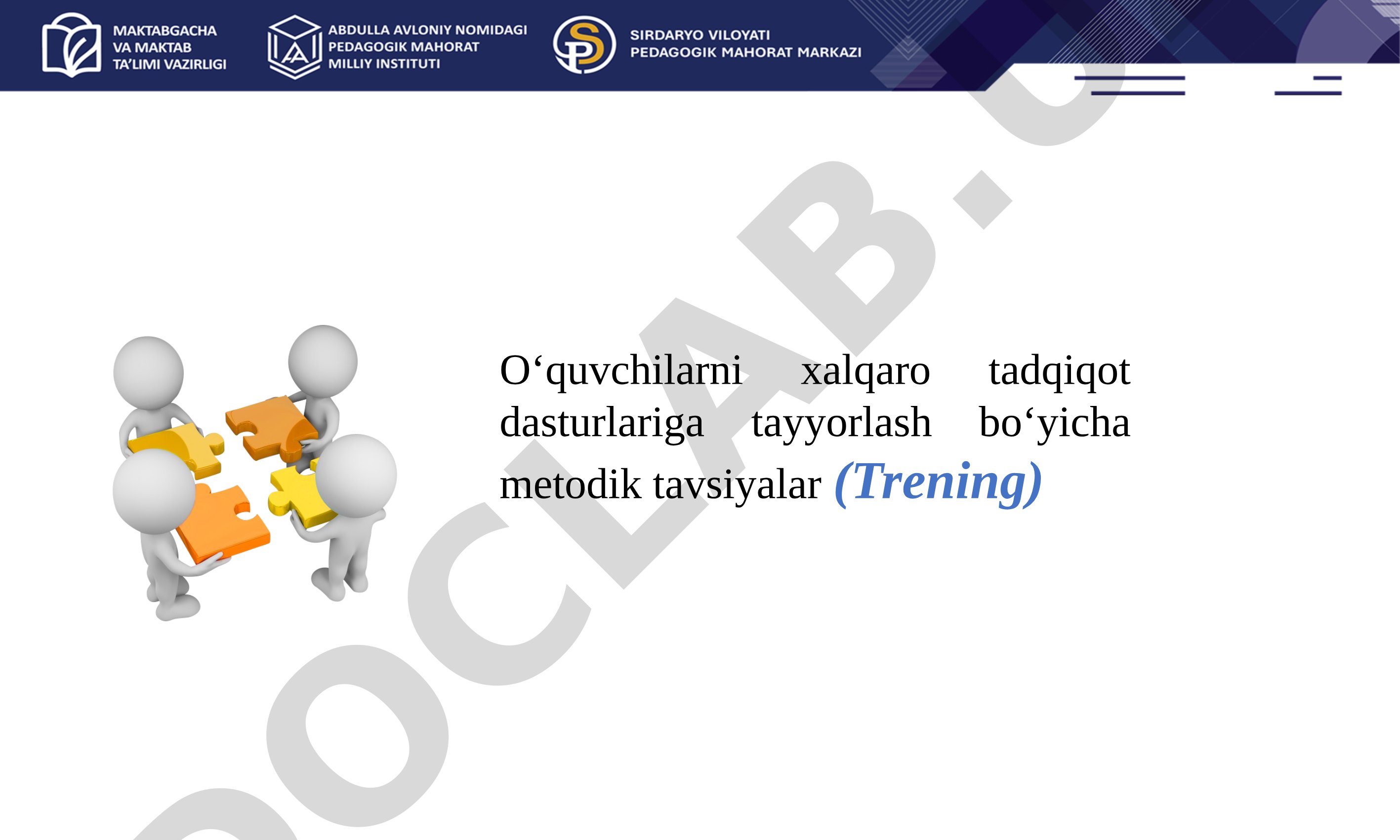 O‘quvchilarni geografiya fanidan PISA va TIMSS xalqaro tadqiqot dasturlariga tayyorlash metodikasi