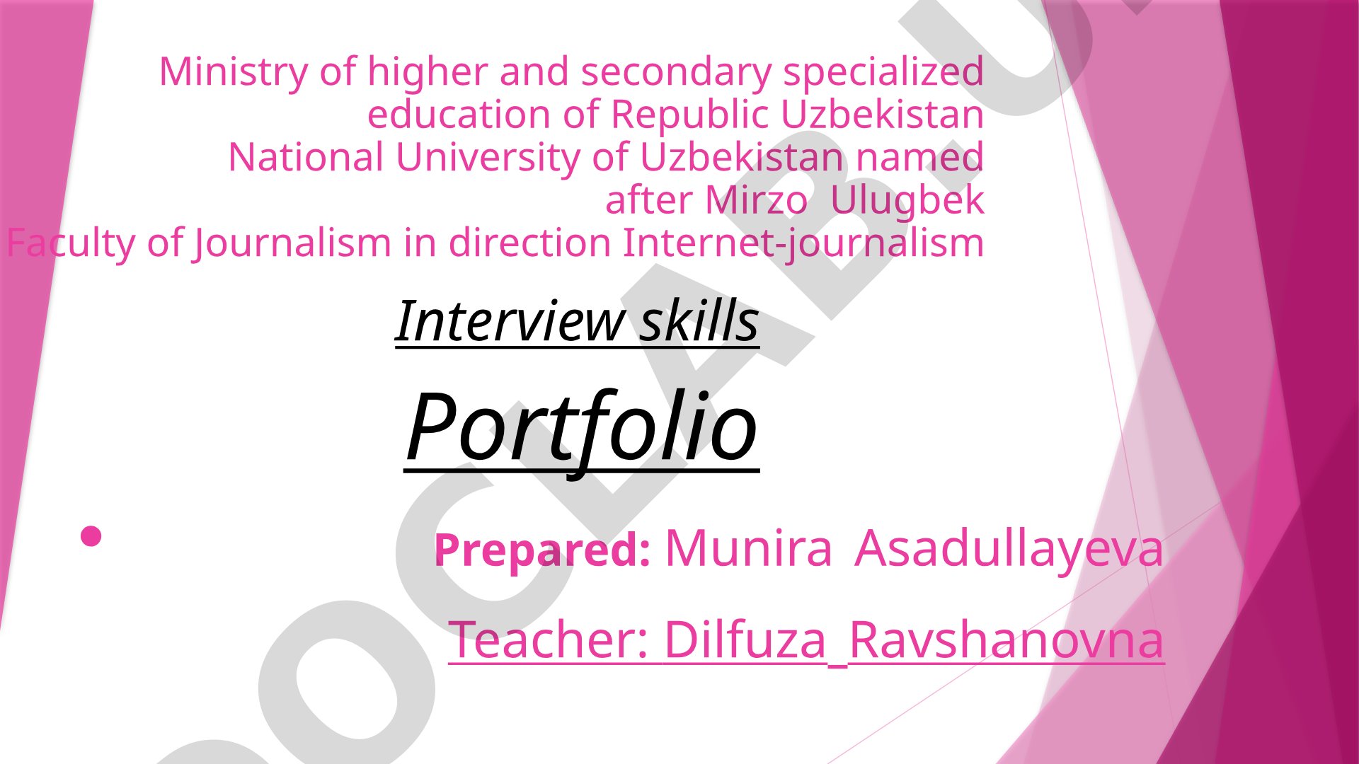 Interview skills