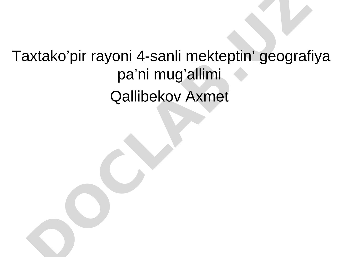 Afrika klimatinin’ o’zgeshelikleri