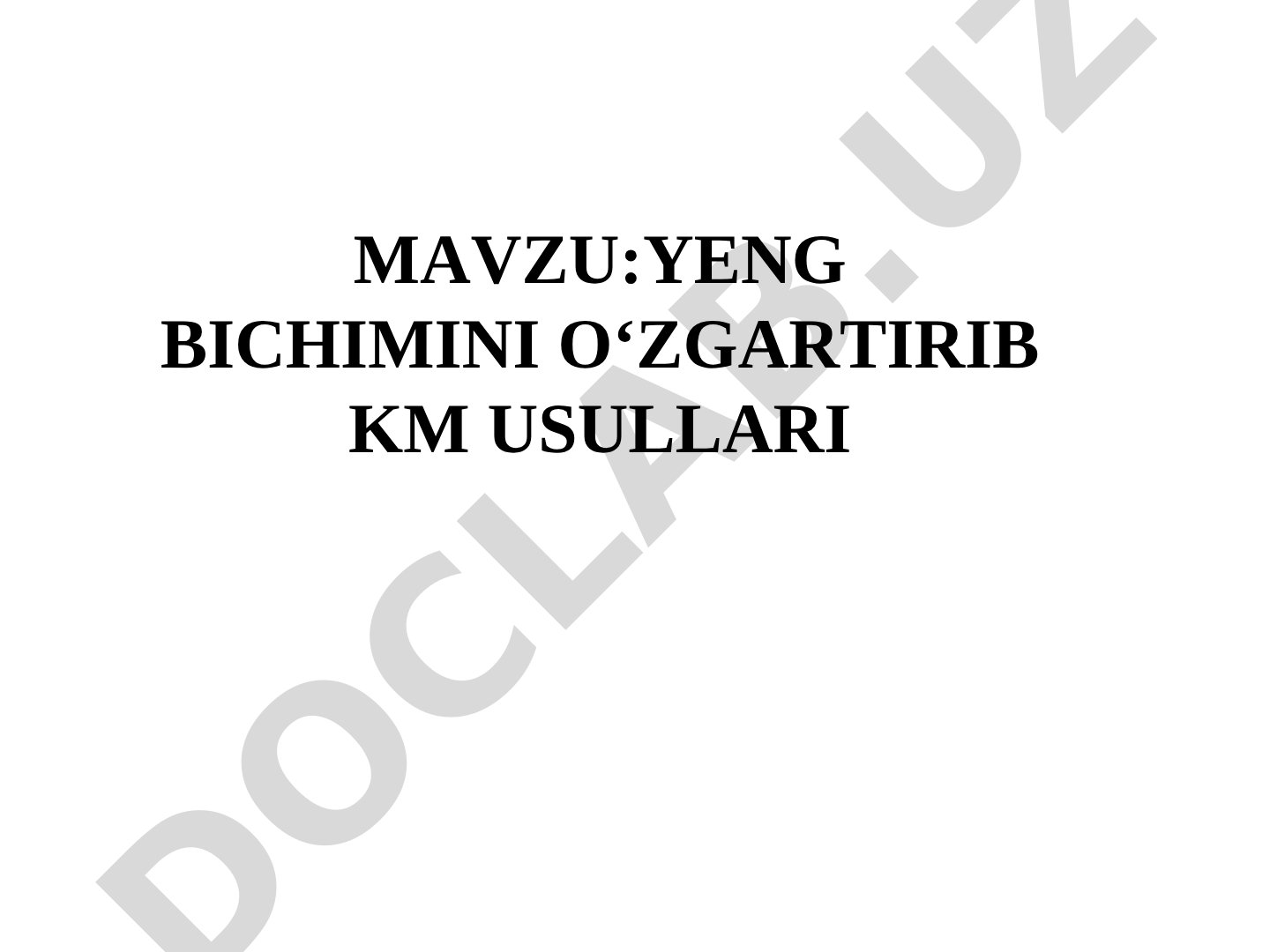 Yeng bichimini o‘zgartirib KM usullari Bir chokli yengning asos chizmasi