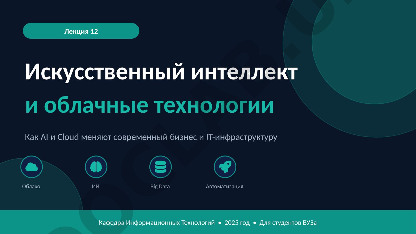 Искусственный интеллект и облачные технологии