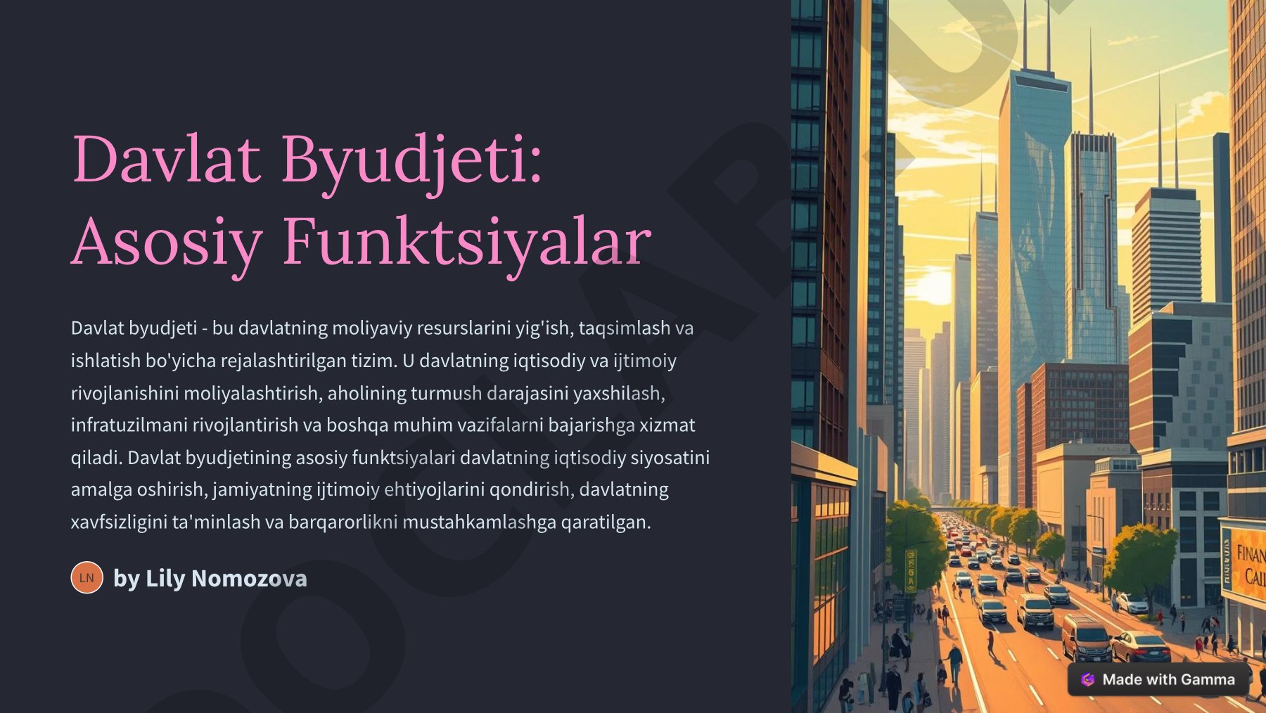 Davlat Byudjeti: Asosiy Funktsiyalar