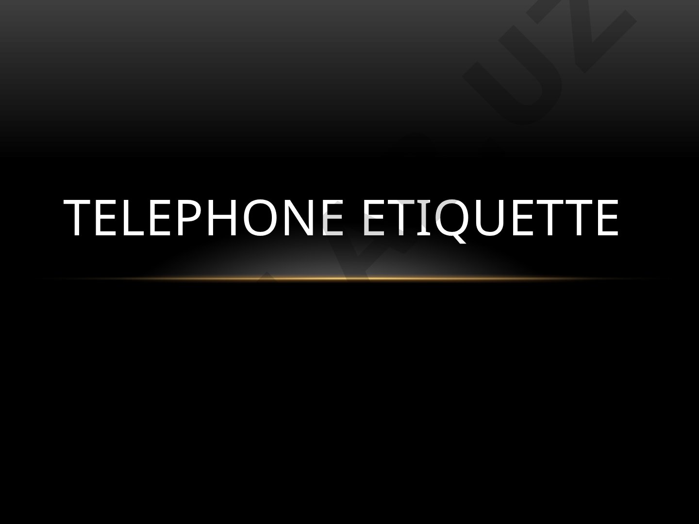 Telephone etiquette