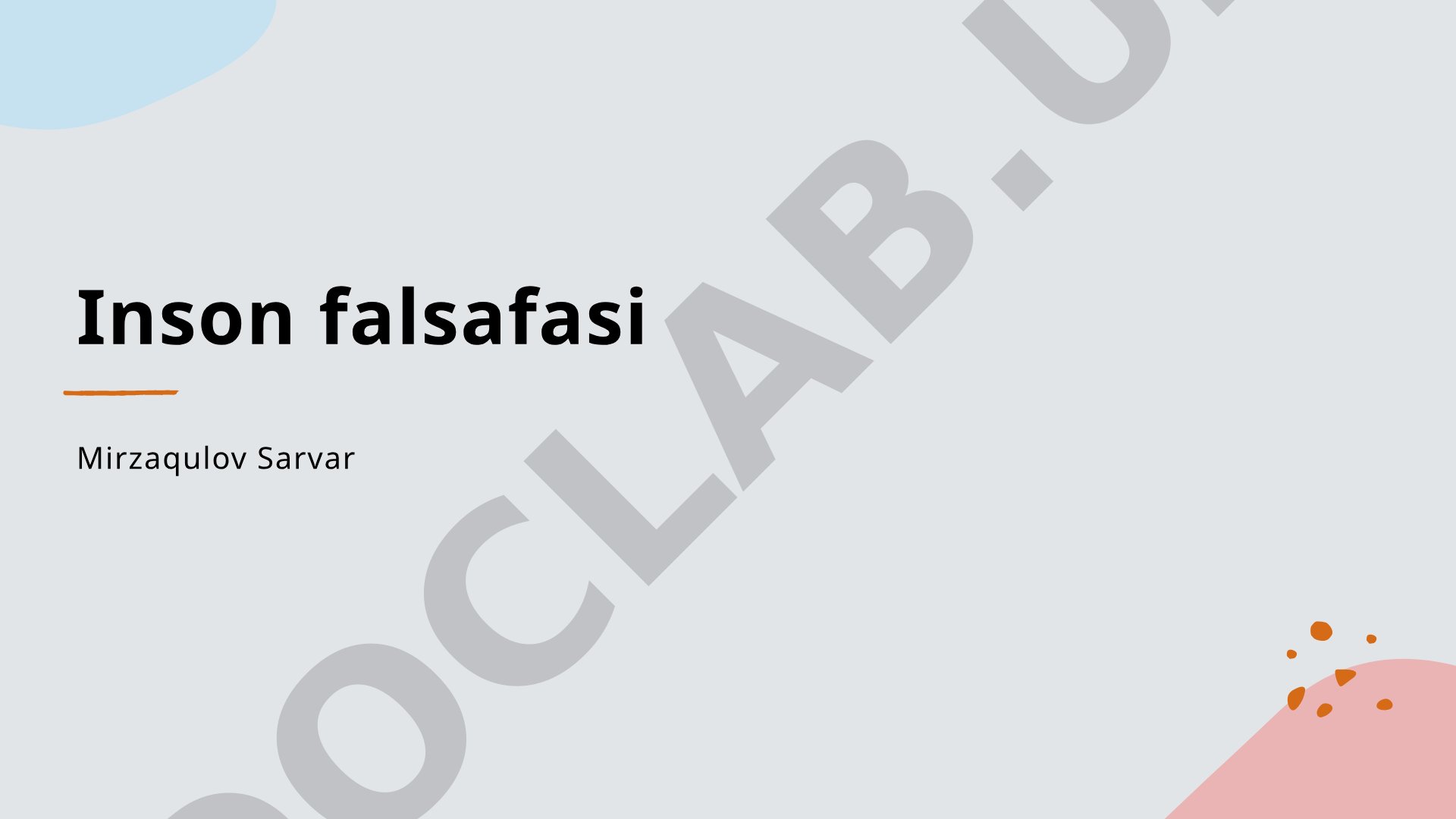 Inson falsafasi