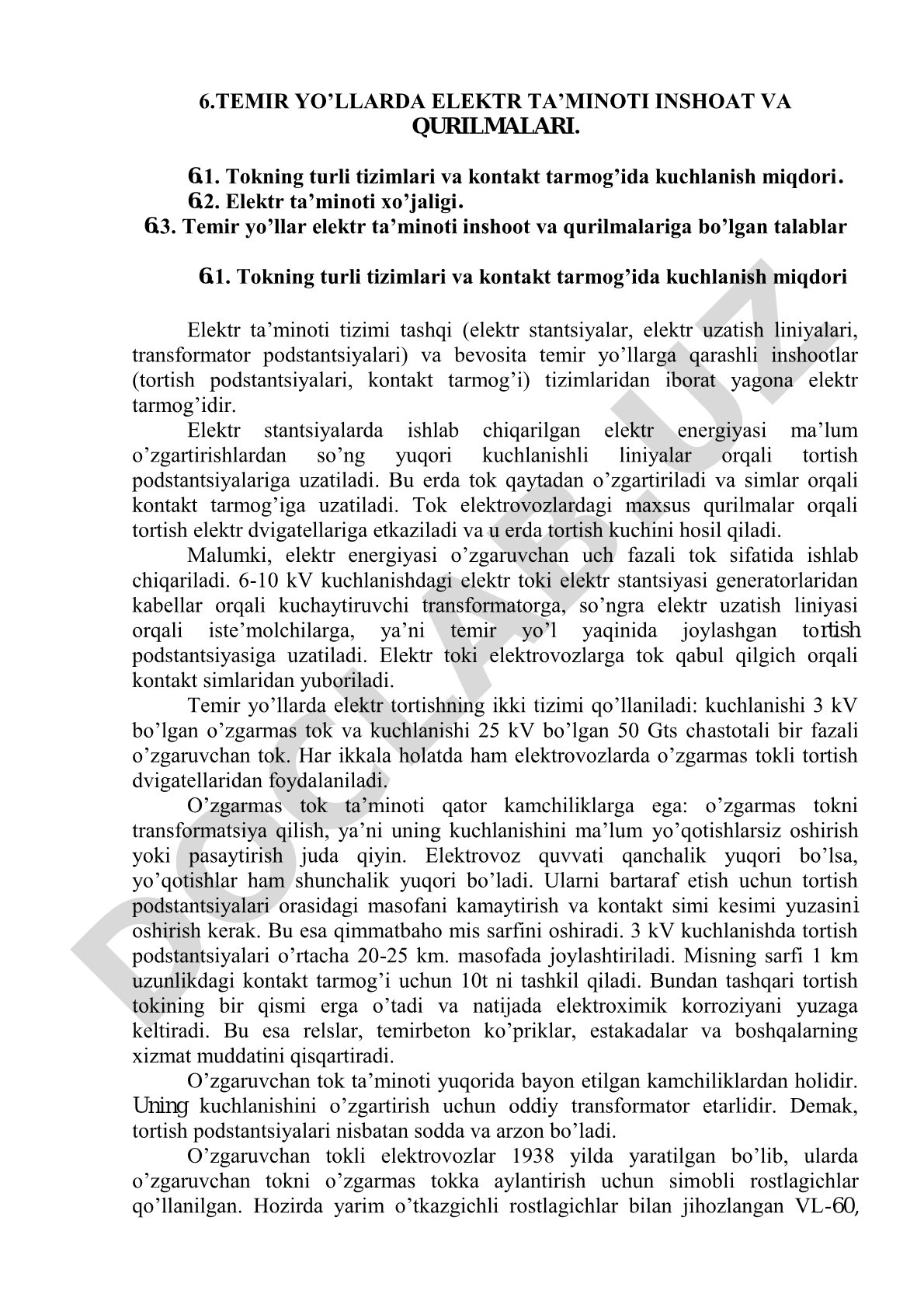 Temir yo'llarda elektr ta'minoti inshoot va qurilmalari