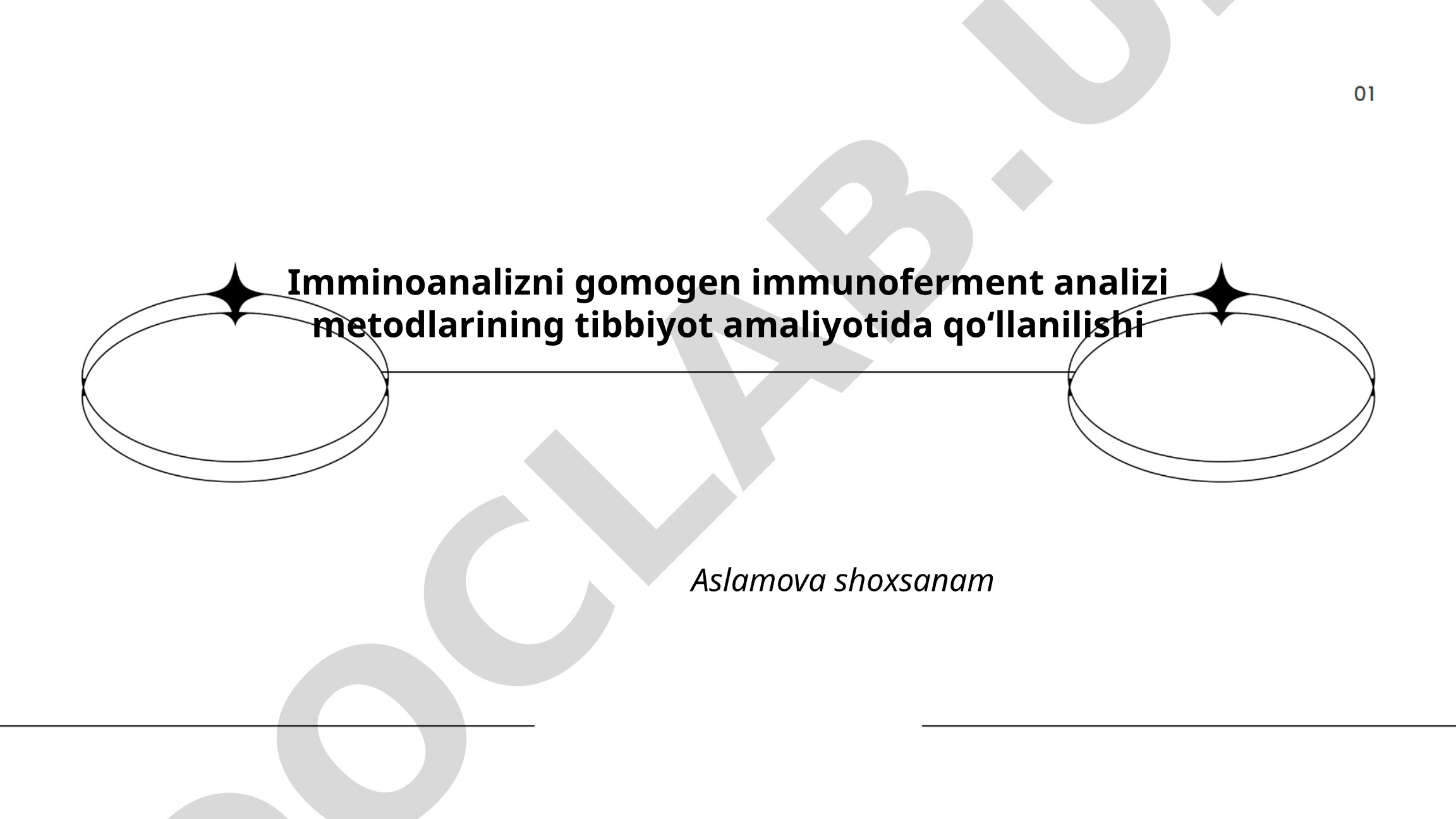 Imminoanalizni gomogen immunoferment analizi metodlarining tibbiyot amaliyotida qo‘llanilishi