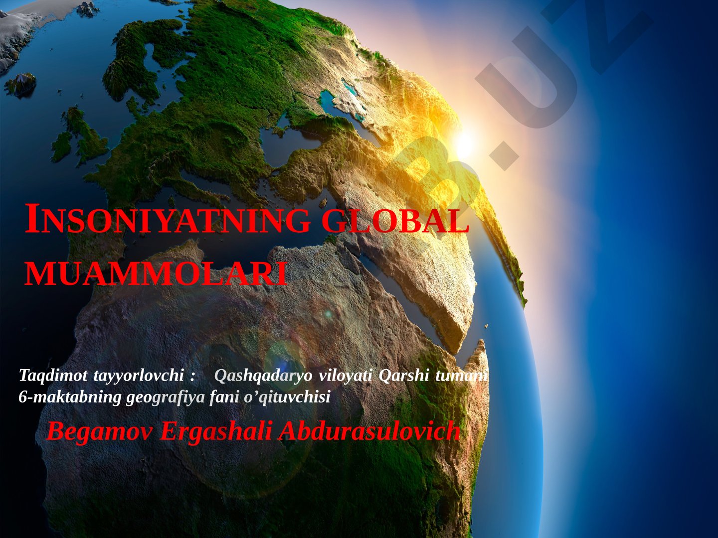 Insoniyatning global muammolari