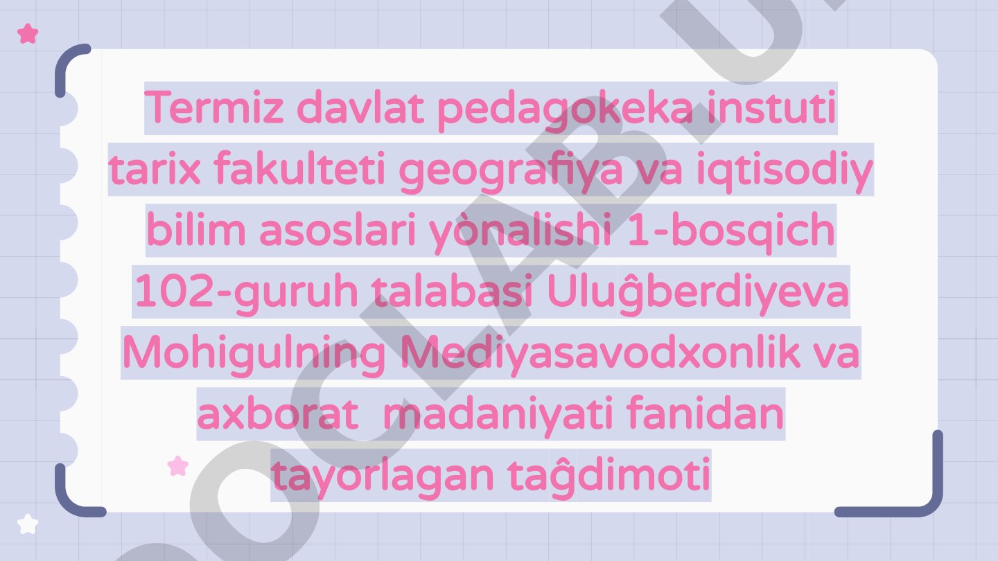 O'zbekistondagi qonunlar va me'yoriy-huquqiy hujjatlar haqida umumiy ma'lumot