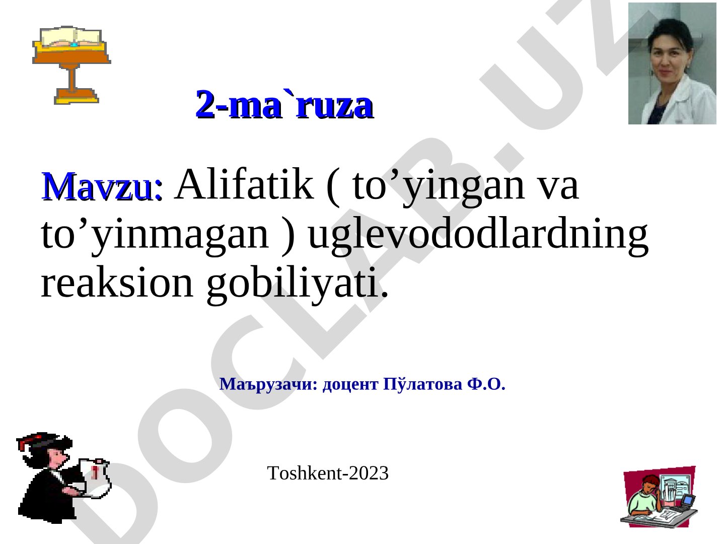 Alifatik ( to’yingan va to’yinmagan ) uglevododlardning reaksion gobiliyati.