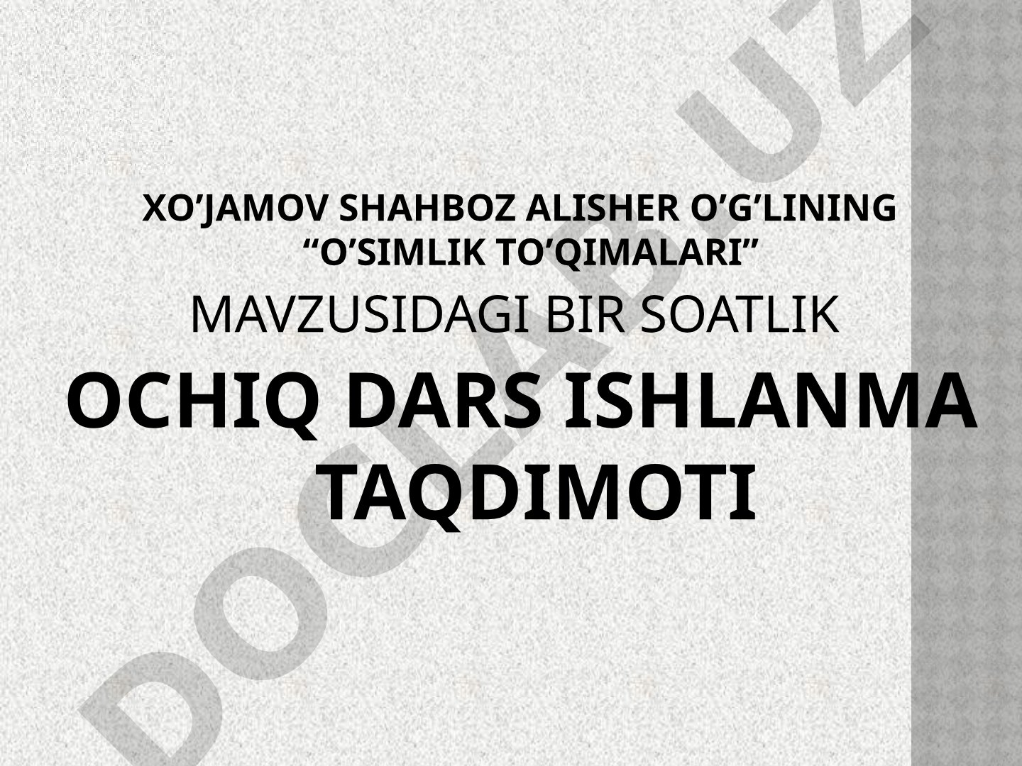 O'simlik to'qimalari