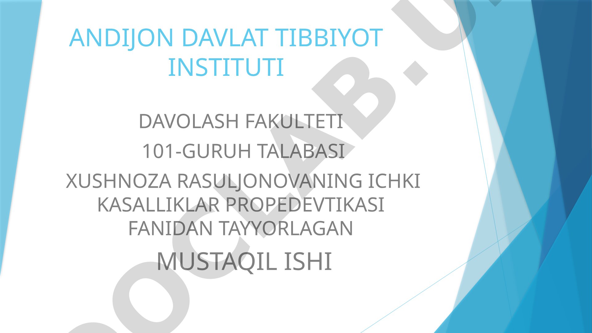 Kasallik tarixidagi shifokorning tavsiyalari varaqasi. Harorat varaqasi. Bemorlar harakatini qad qilish jurnali. Navbatchilikni qabul qilish va topshirish. A va B ro'yhatdagi dori vositalarini xisob-kitob jurnali. Seyf kalitini qabul qilish jurnali.