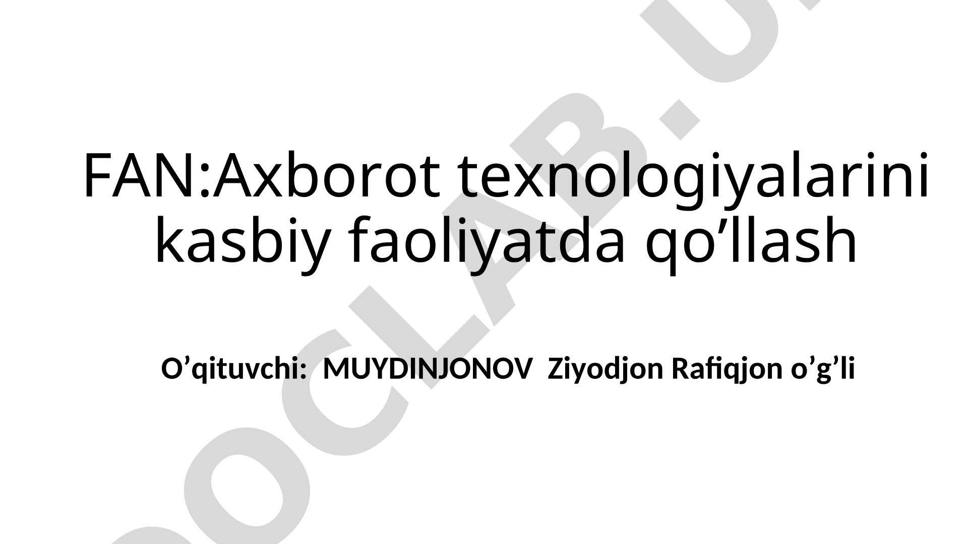 Power Point - ishonarli hisobot