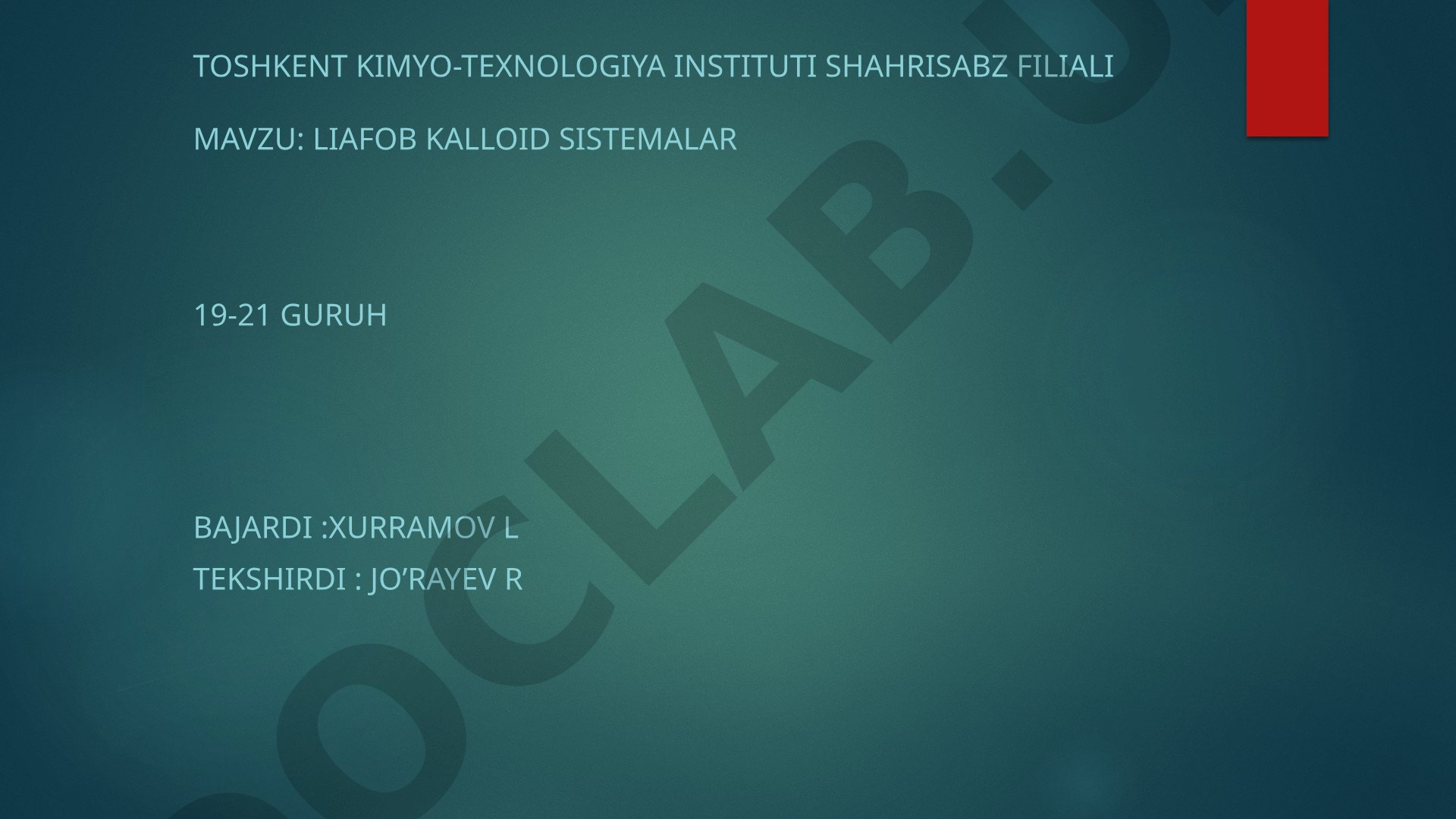 Liafob kalloid sistemalar