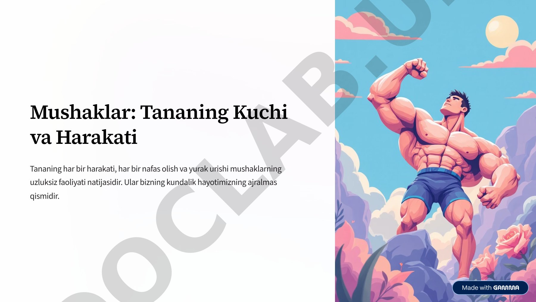 Mushaklar: Tananing Kuchi va Harakati