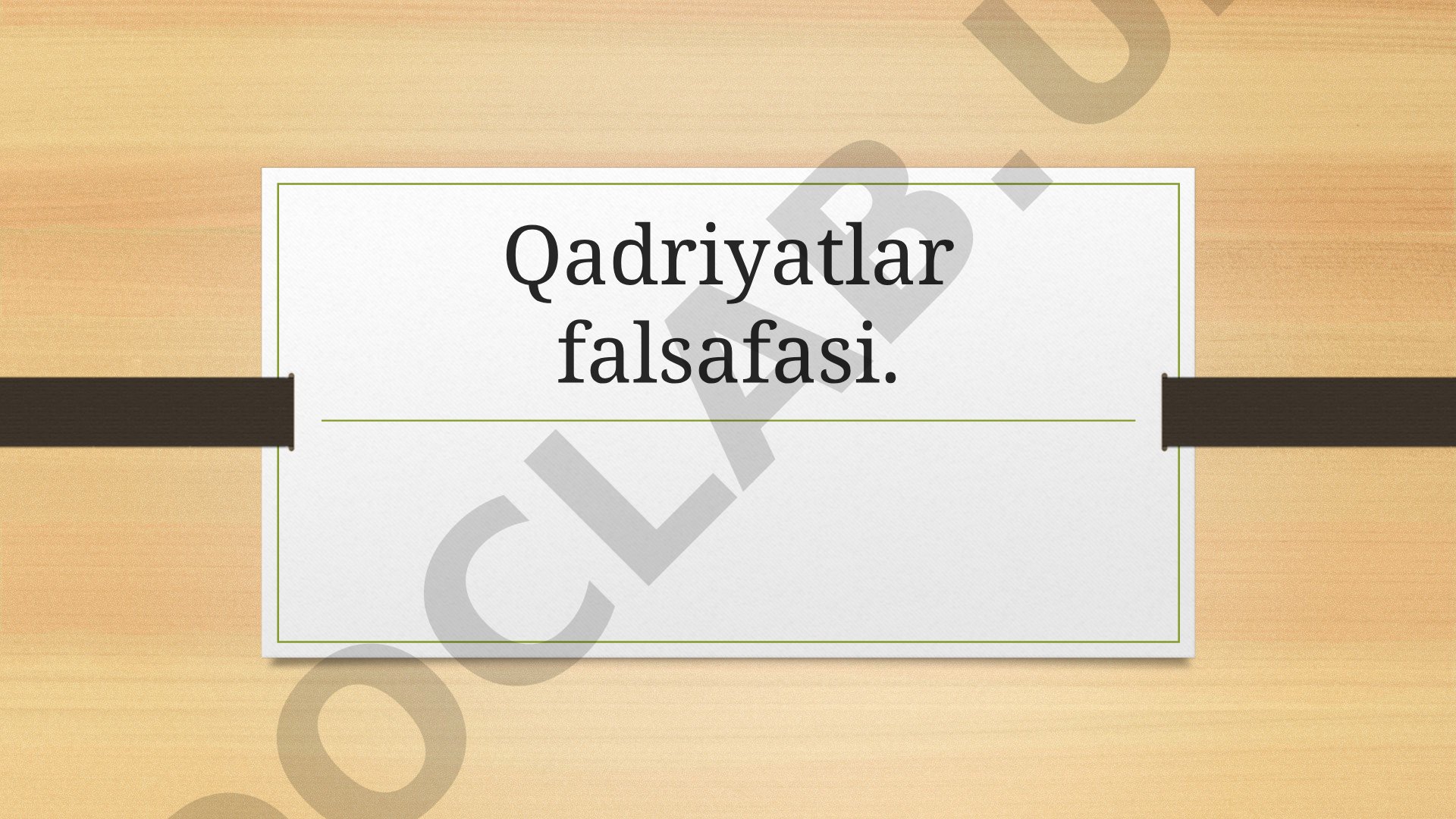 Qadriyatlar falsafasi