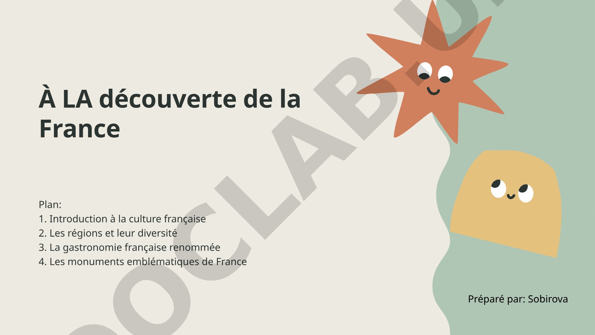 À la découverte de la France