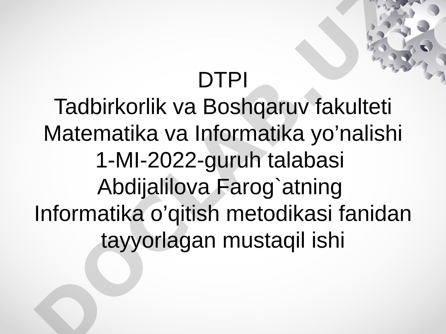 Informatika va axborot texnologiyalari fanini o'qitishning maqsad va vazifalari