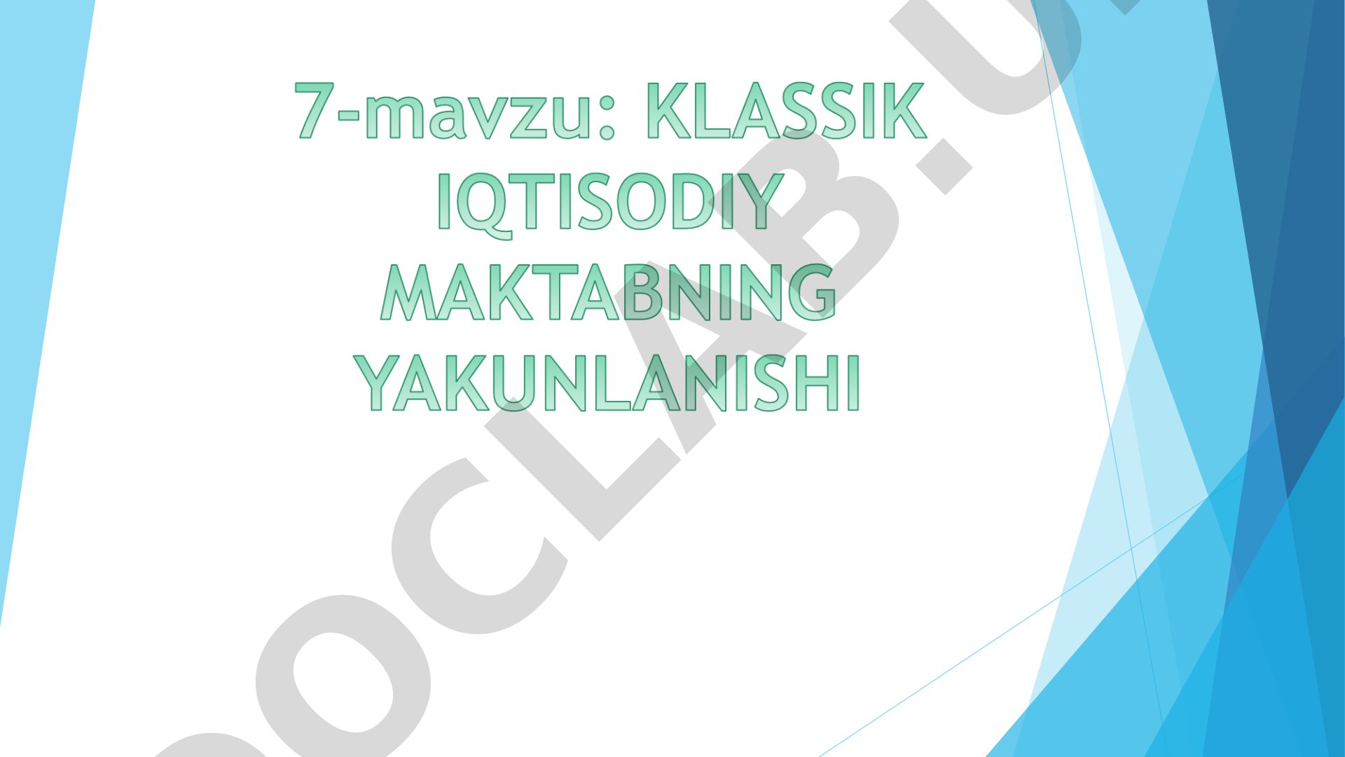 Jon Styuart Mill va Karl Marksning iqtisodiy ta’limotlari