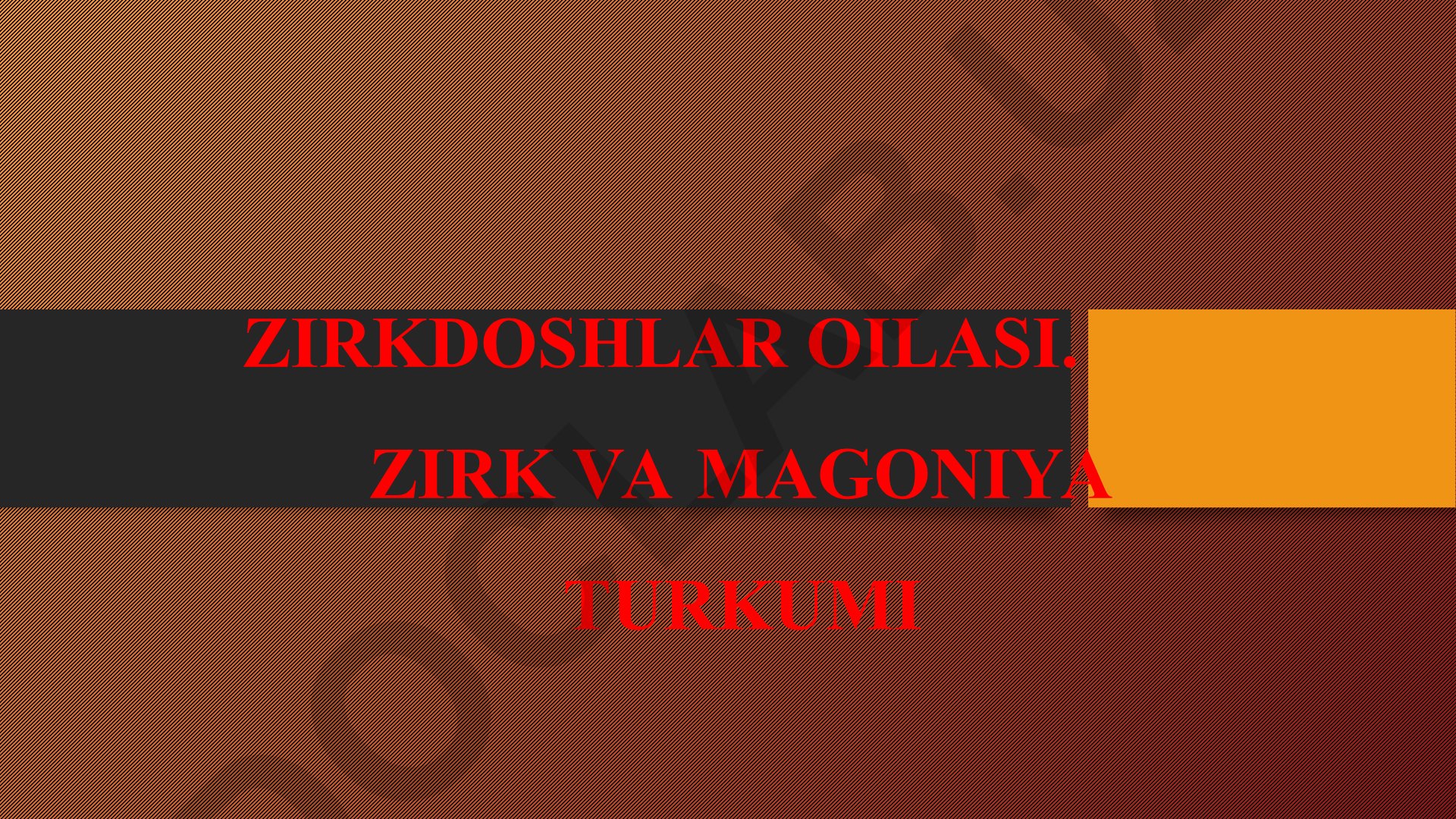 Zirk va magoniya turkumi