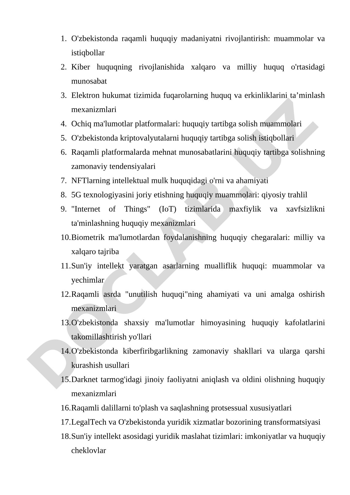 O'zbekistonda raqamli huquqiy madaniyatni rivojlantirish: muammolar va istiqbollar