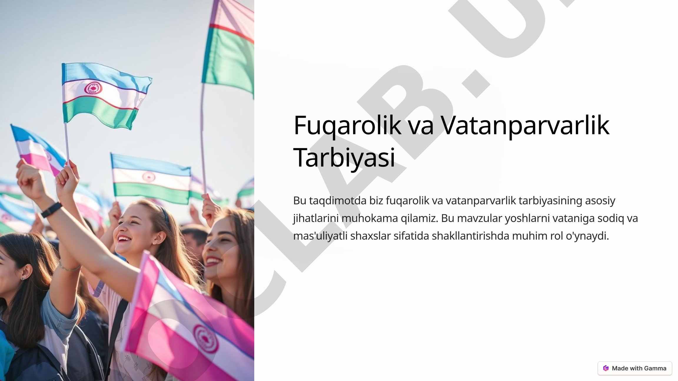 Fuqarolik va Vatanparvarlik Tarbiyasi