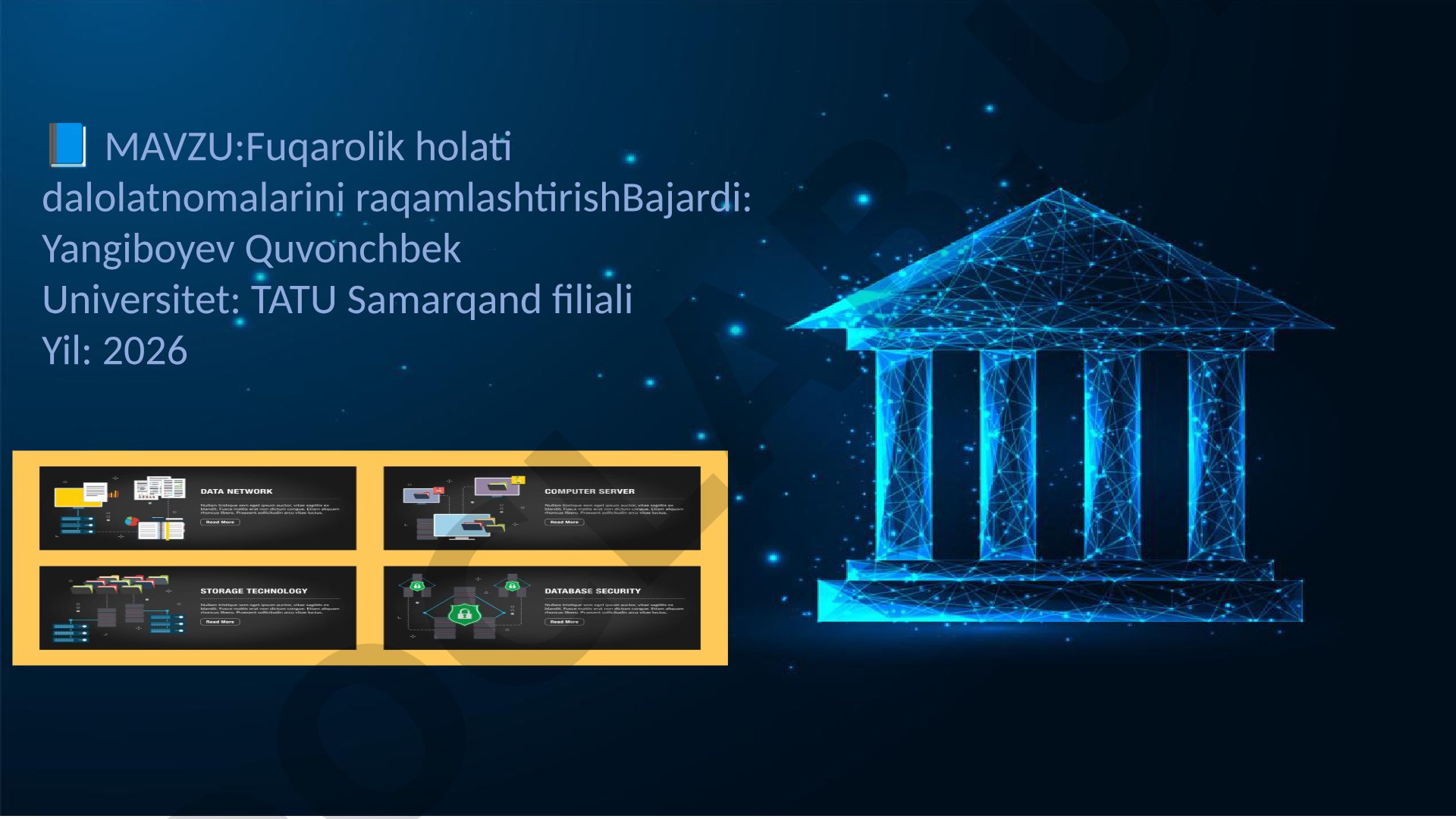 Fuqarolik holati dalolatnomalarini raqamlashtirish