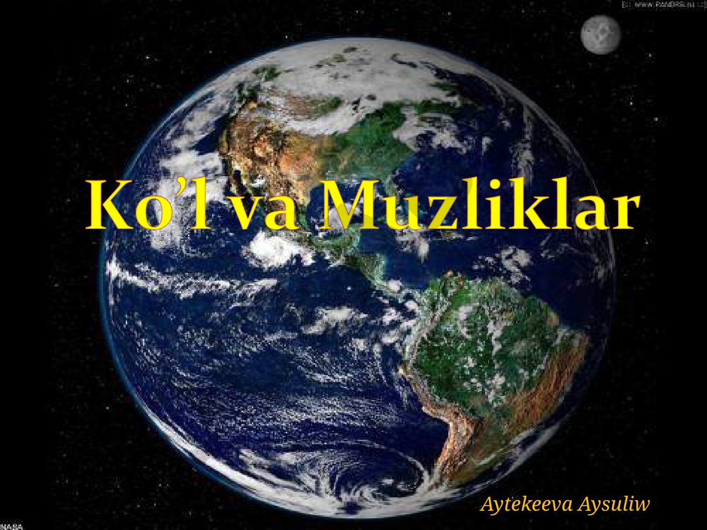 Ko'llarning turlari va misollar