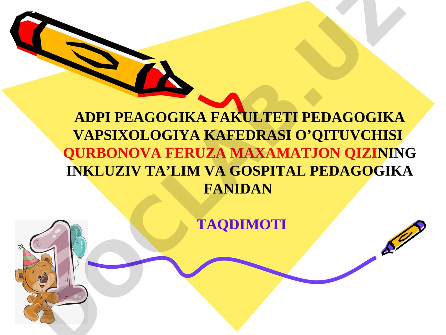 Inklyuziv ta'limning psixologik-pedagogik va tashkiliy shartlari