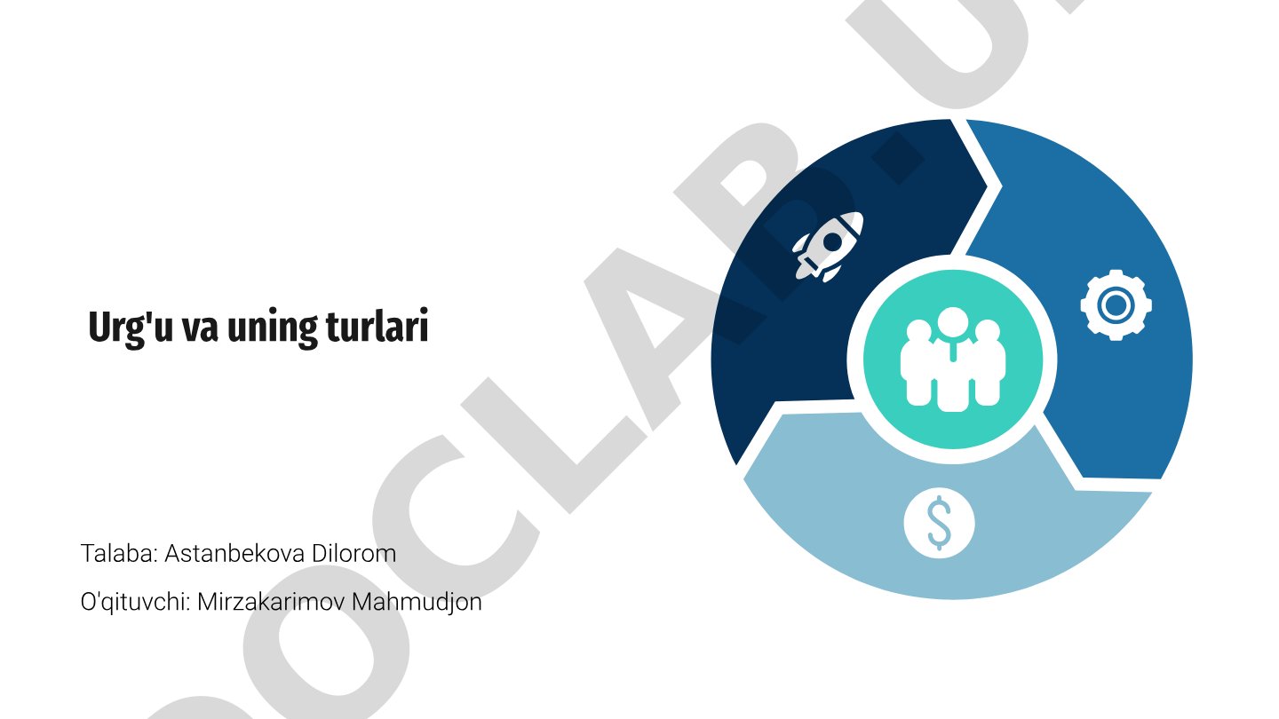 Urg'u va uning turlari