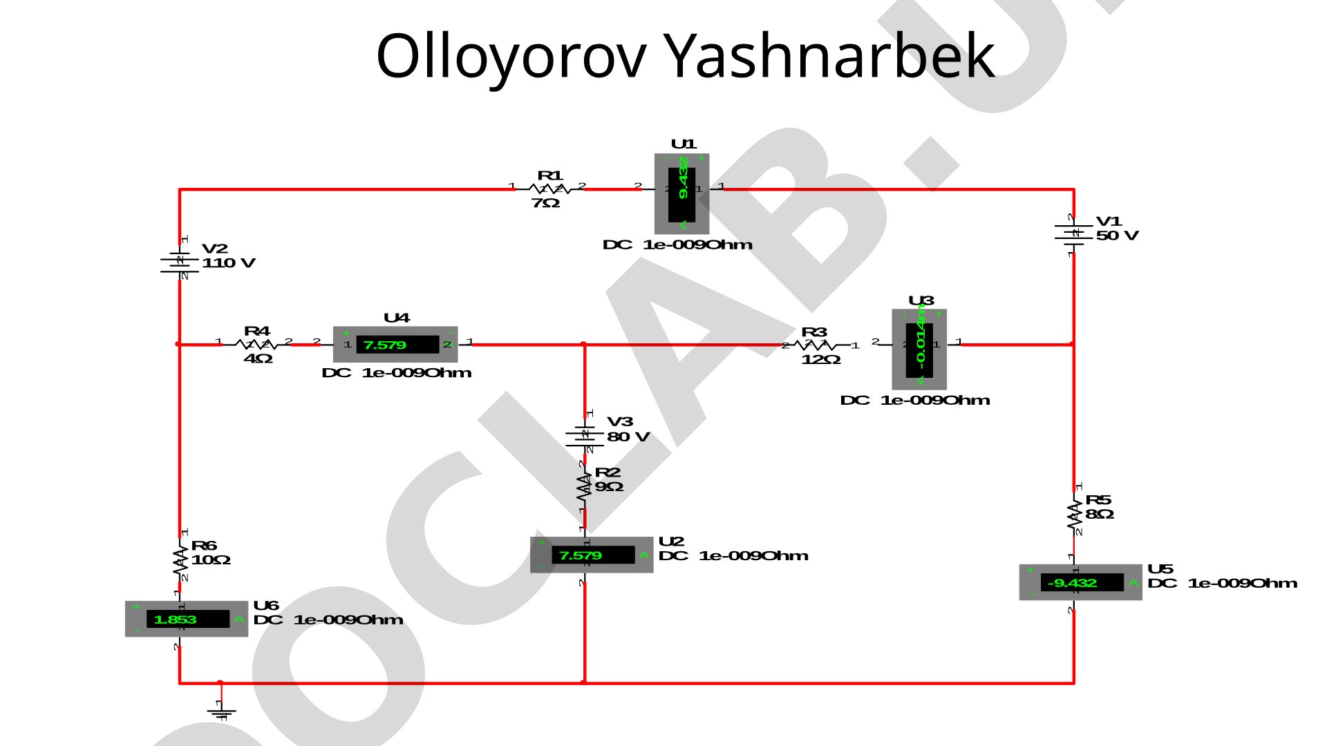 Elektr zanjiri hisobi