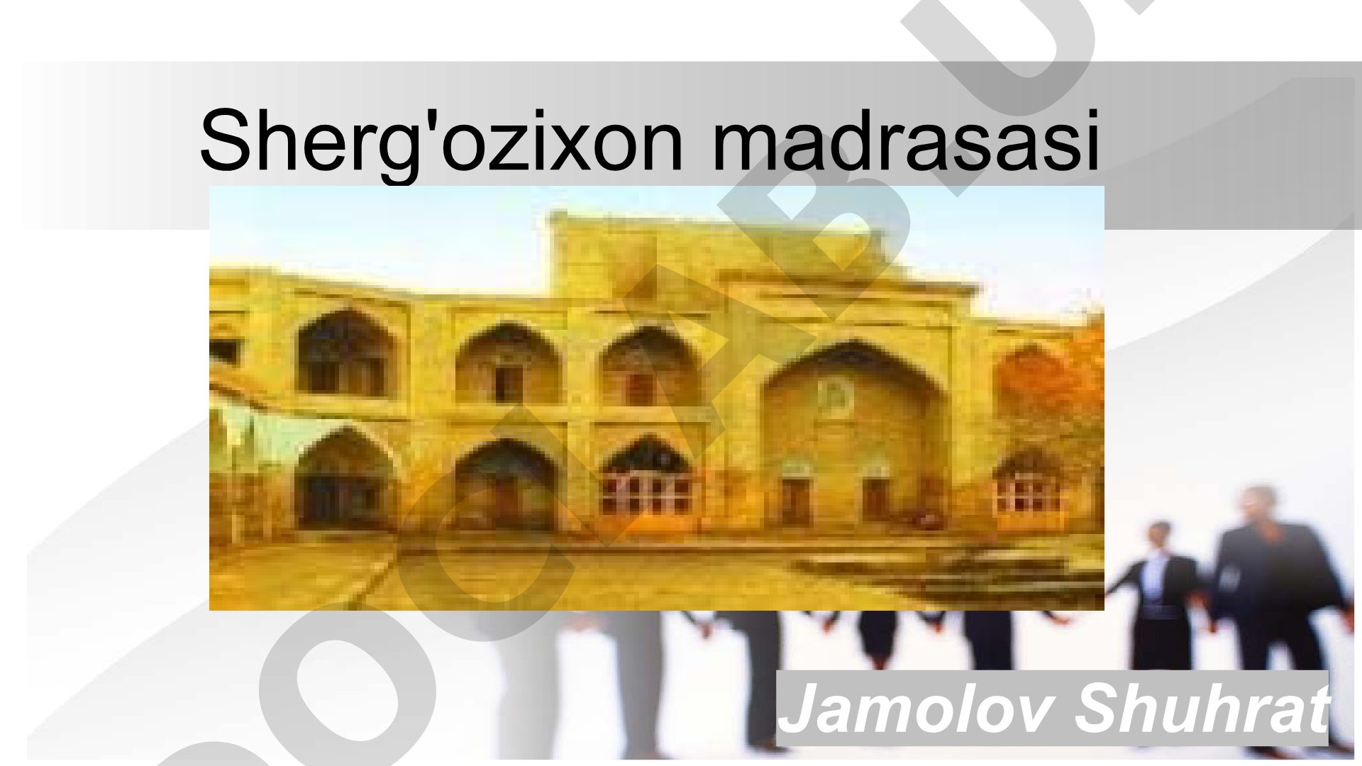 Sherg'ozixon madrasasi tarixi va me'morchiligi