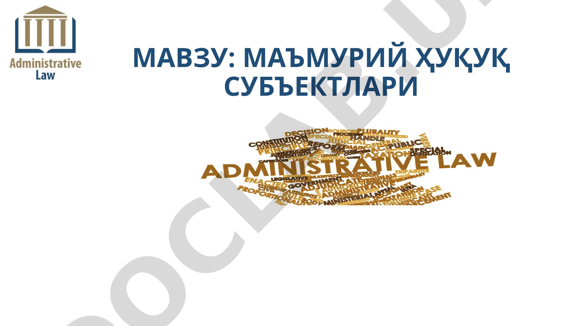 Маъмурий ҳуқуқ субъектлари, ҳуқуқ лаёқати ва муомала лаёқати тушунчалари