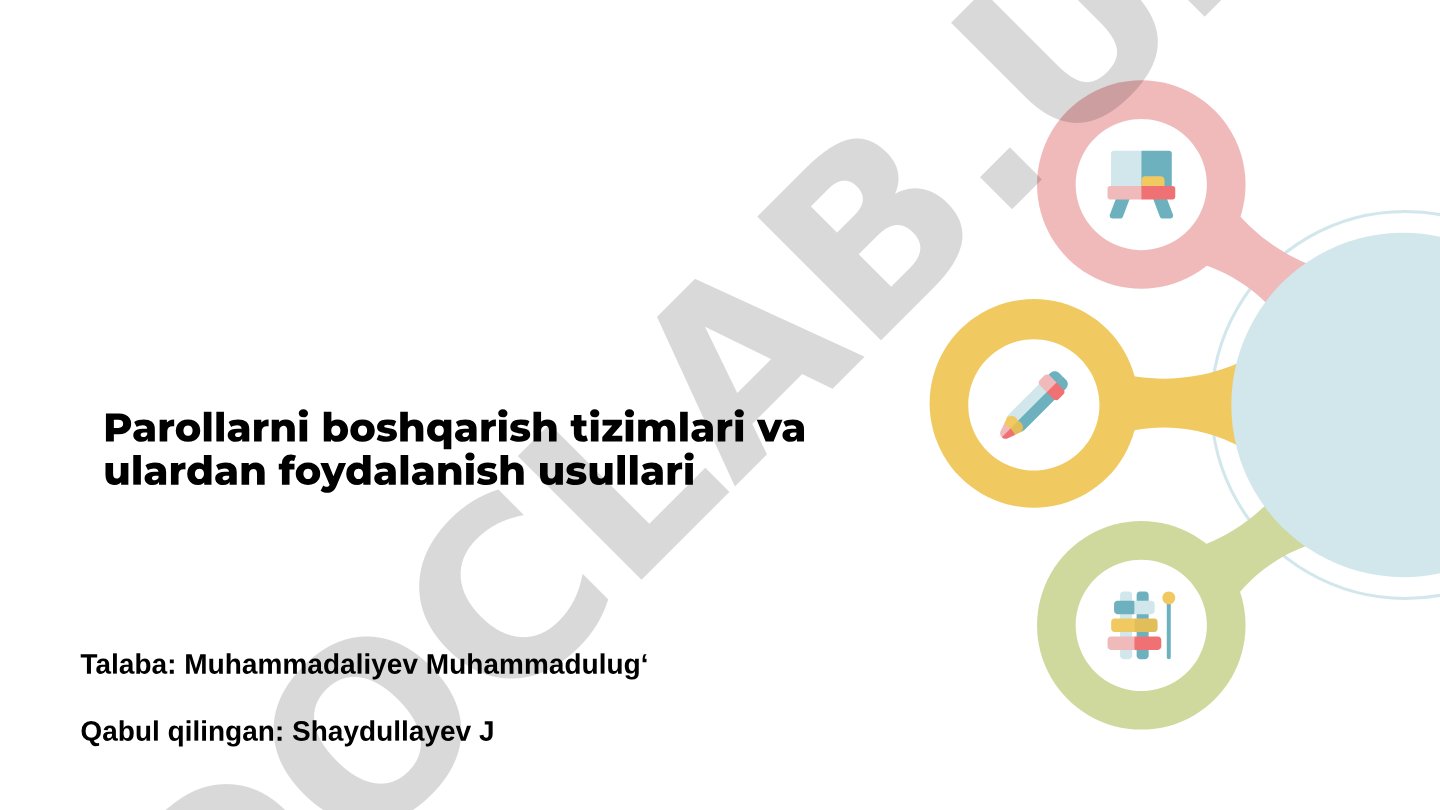 Parollarni boshqarish tizimlari va ulardan foydalanish usullari