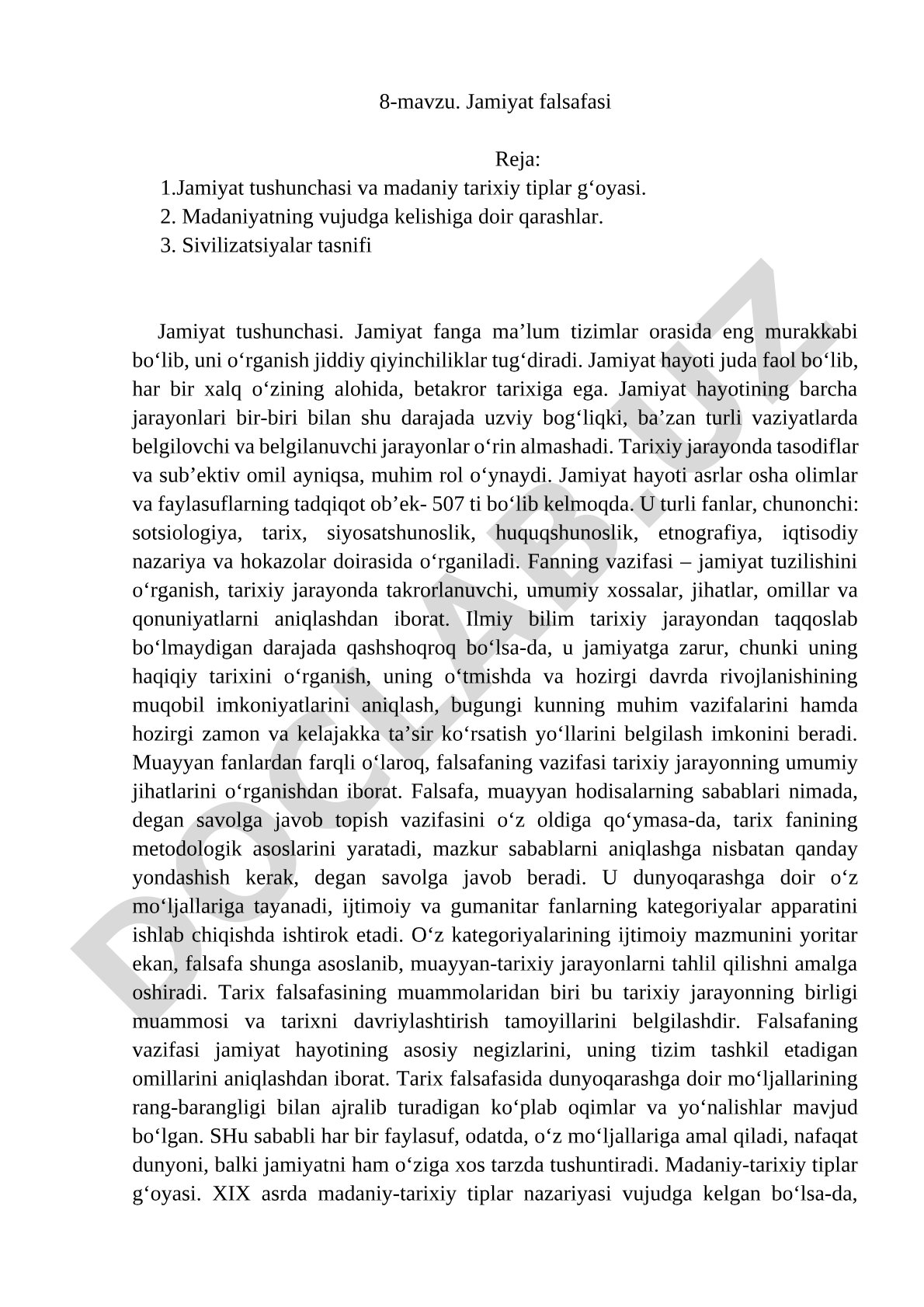 Jamiyat falsafasi