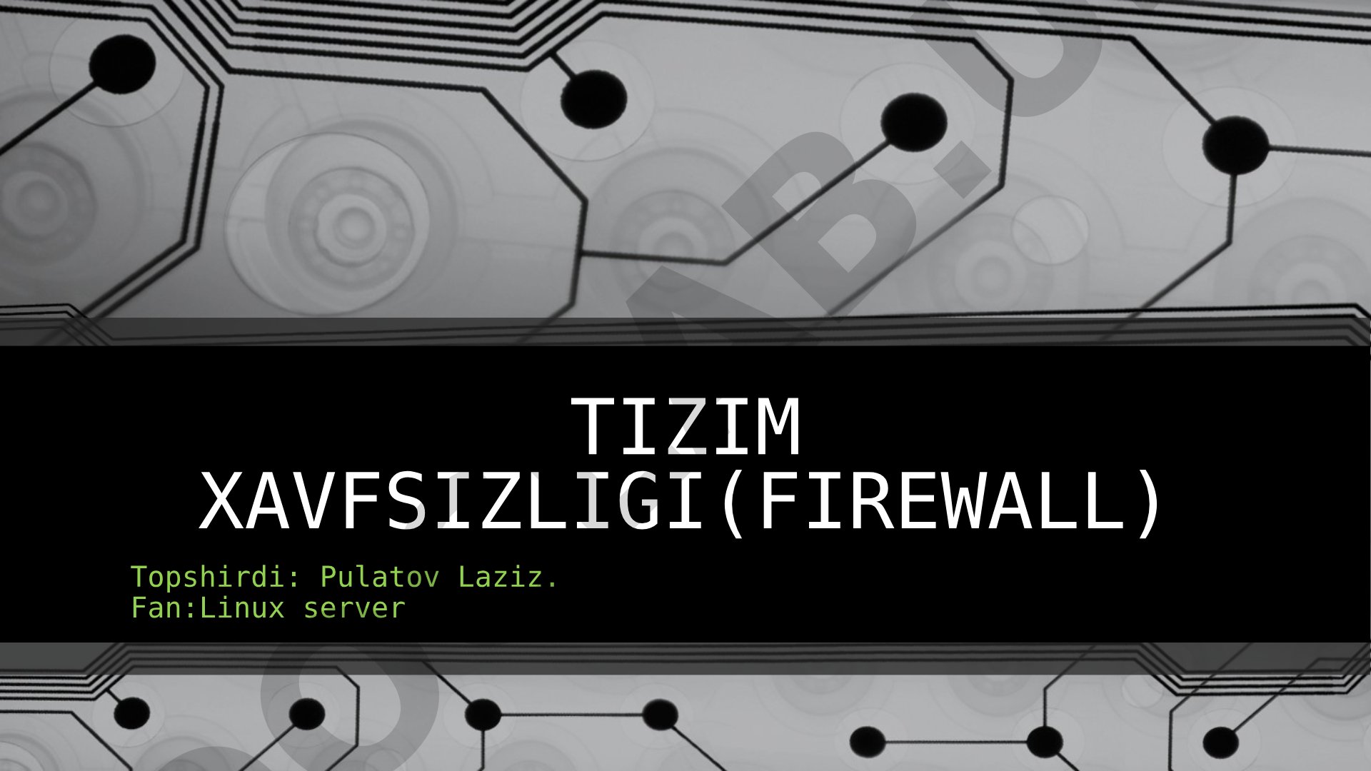 Linux serverda firewall (UFW) tizimini sozlash, portlar va buyruqlar bilan ishlash haqida