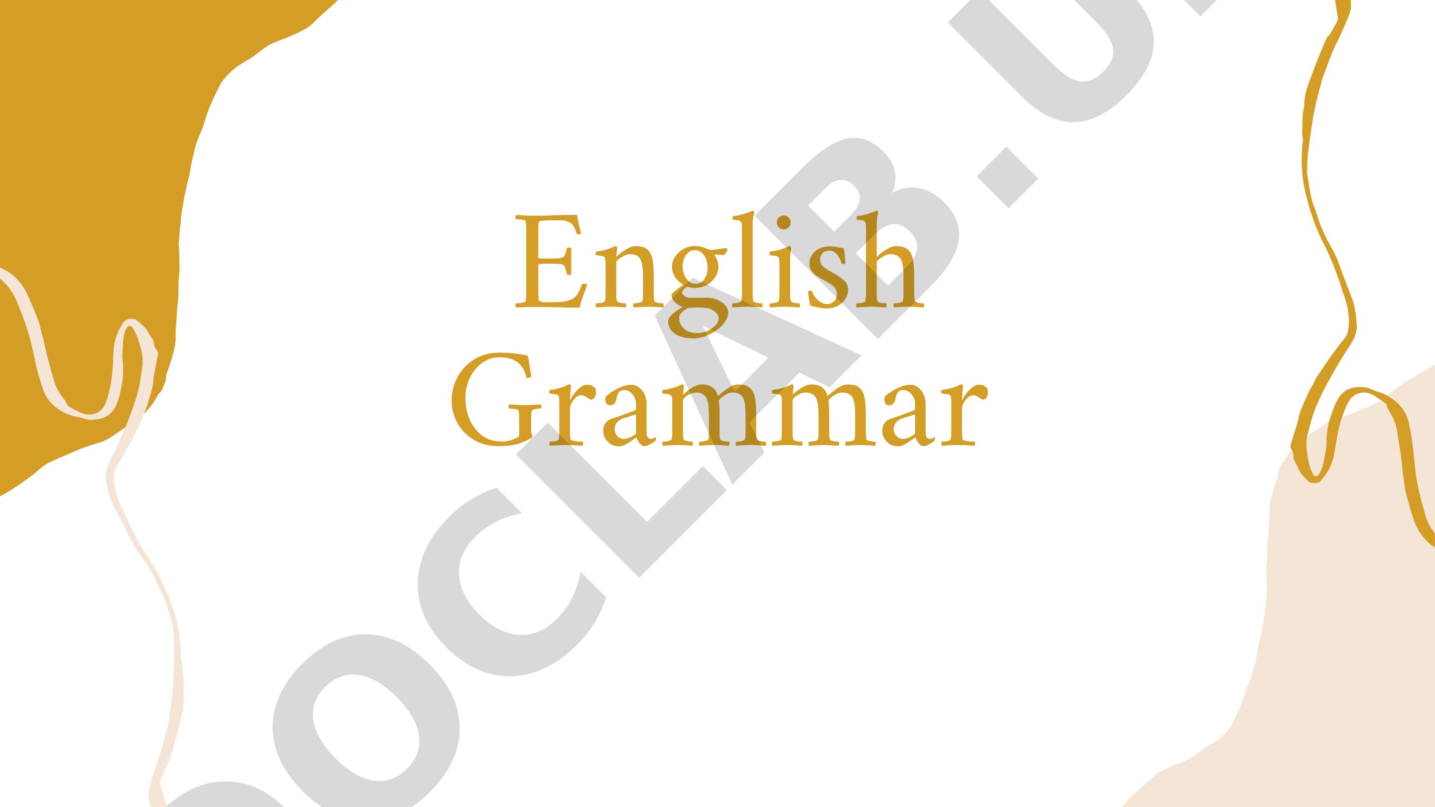 Overview of English grammar: parts of speech, word structure, and sentence structure