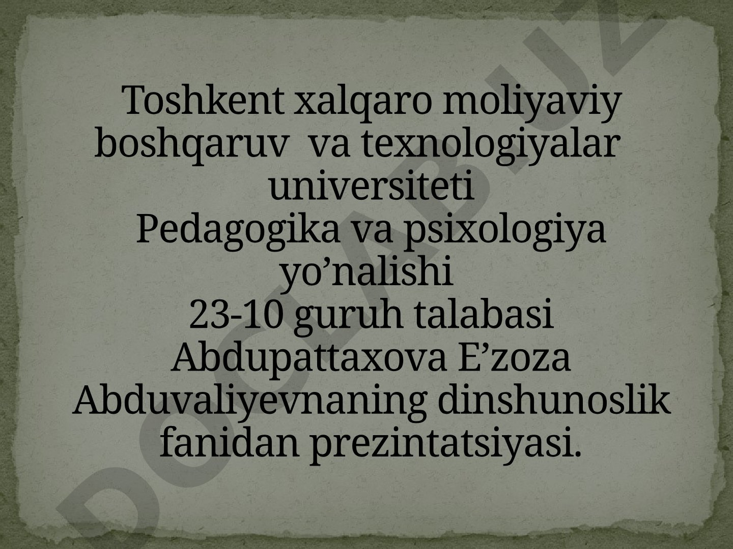 Daosizm ta'limoti va uning asoslari