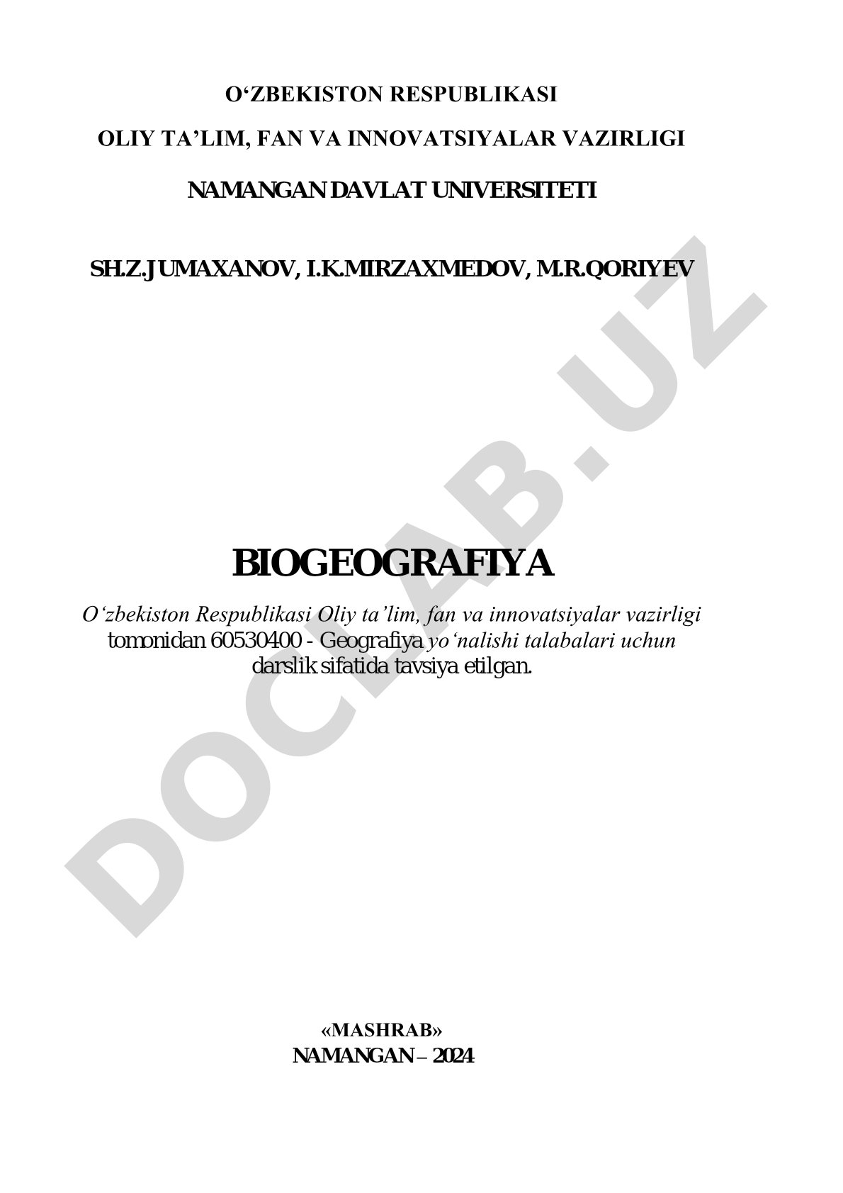 Biogeografiya