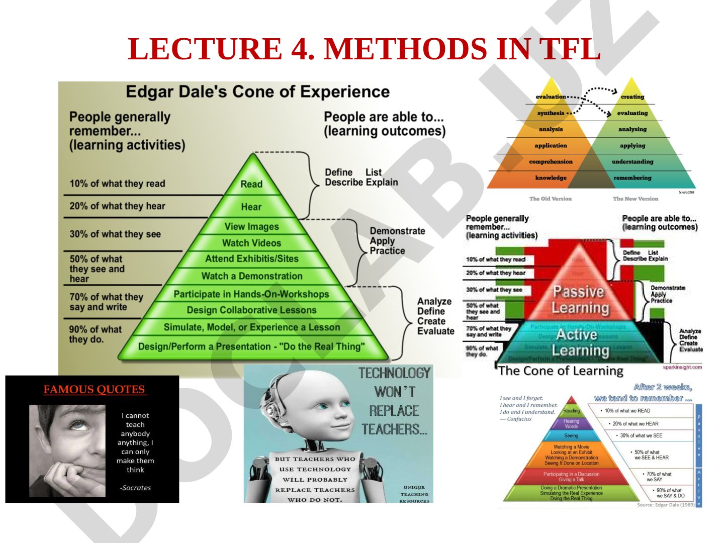 Lecture 4. Methods in TFL