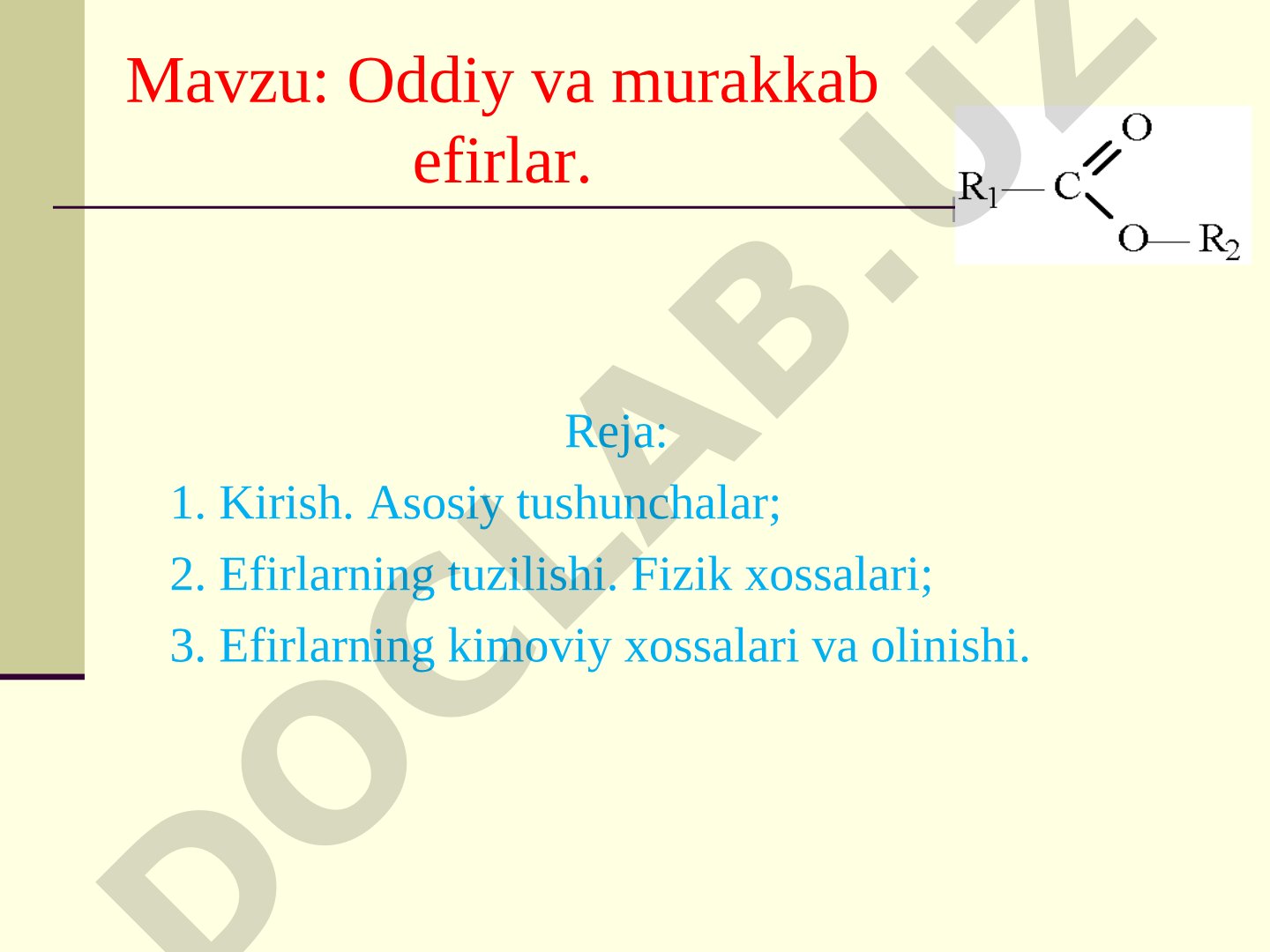 Oddiy va murakkab efirlar