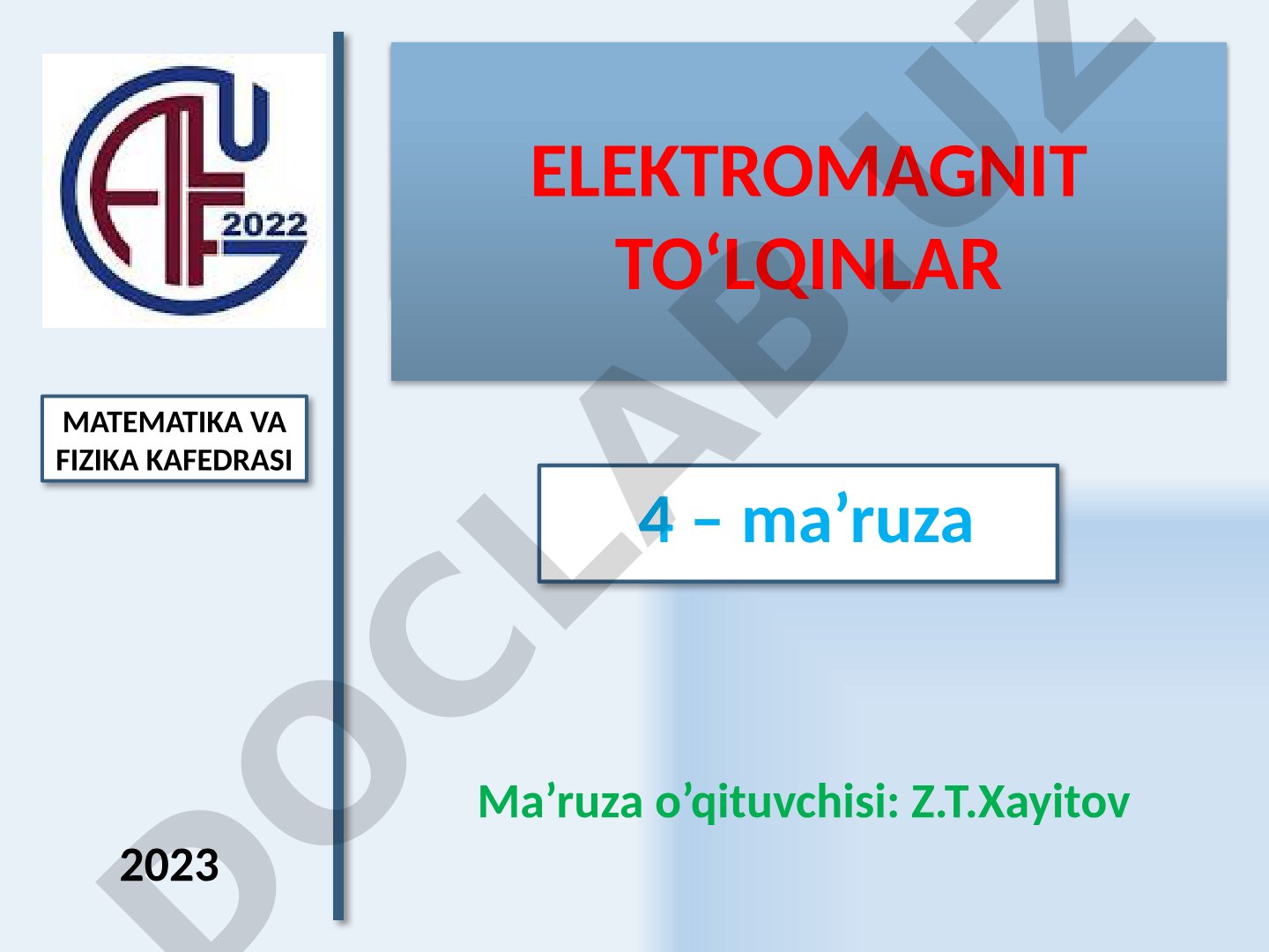 Elektromagnit to‘lqinlar