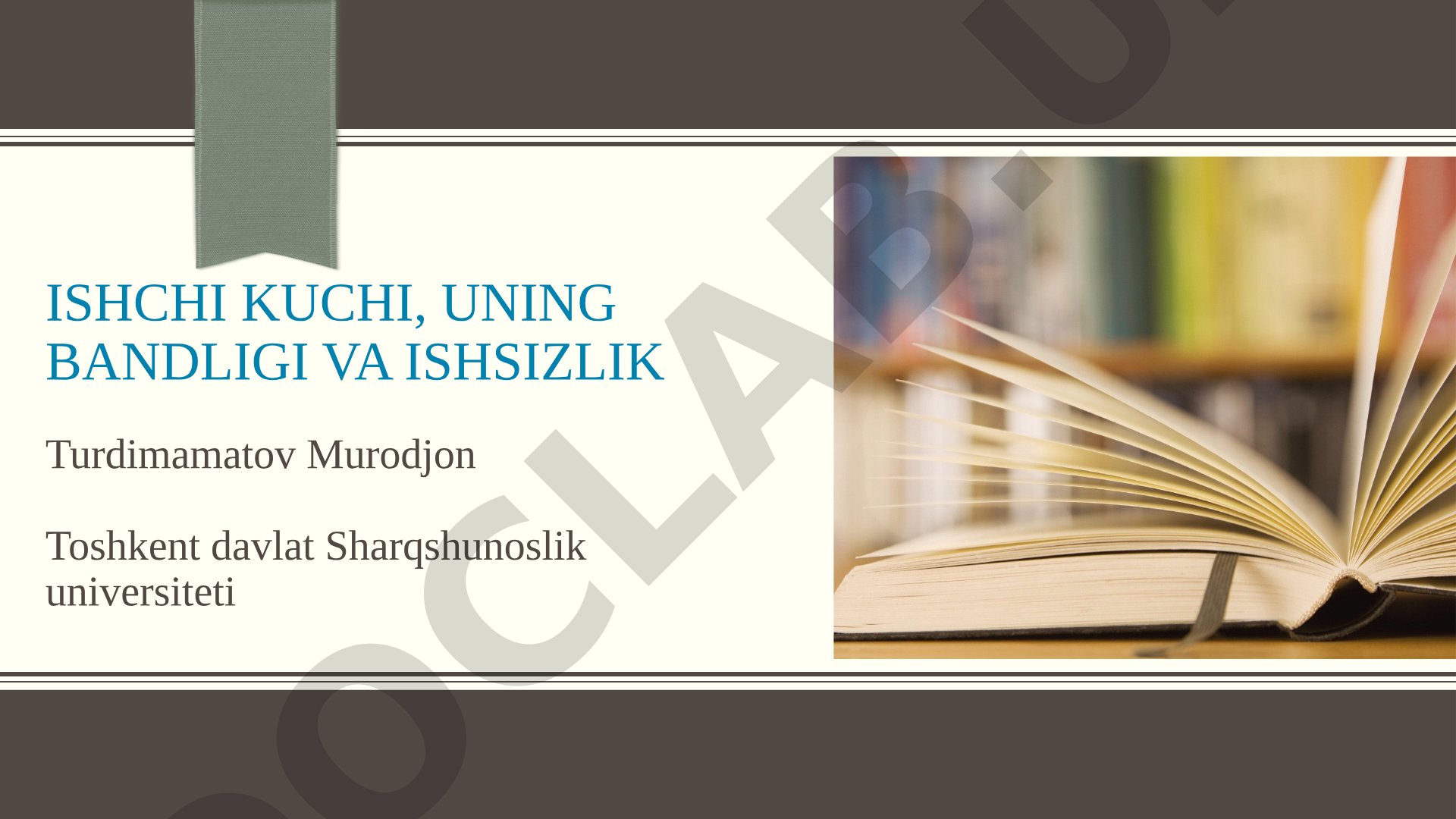 Ishchi kuchi, uning bandligi va ishsizlik