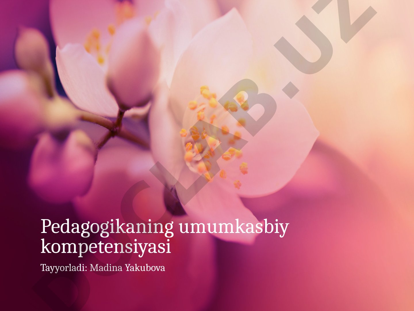 Pedagogikaning umumkasbiy kompetensiyasi