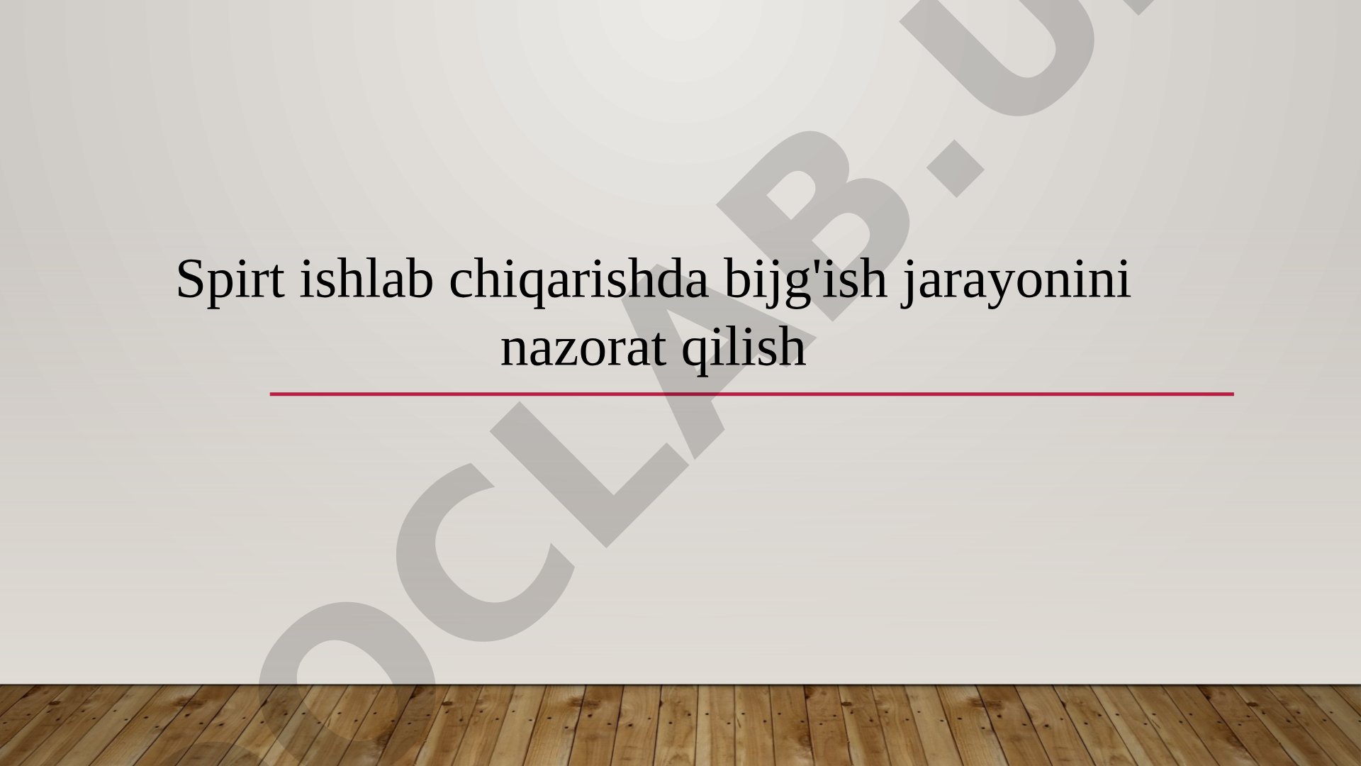 Spirt ishlab chiqarishda bijg'ish jarayonini nazorat qilish