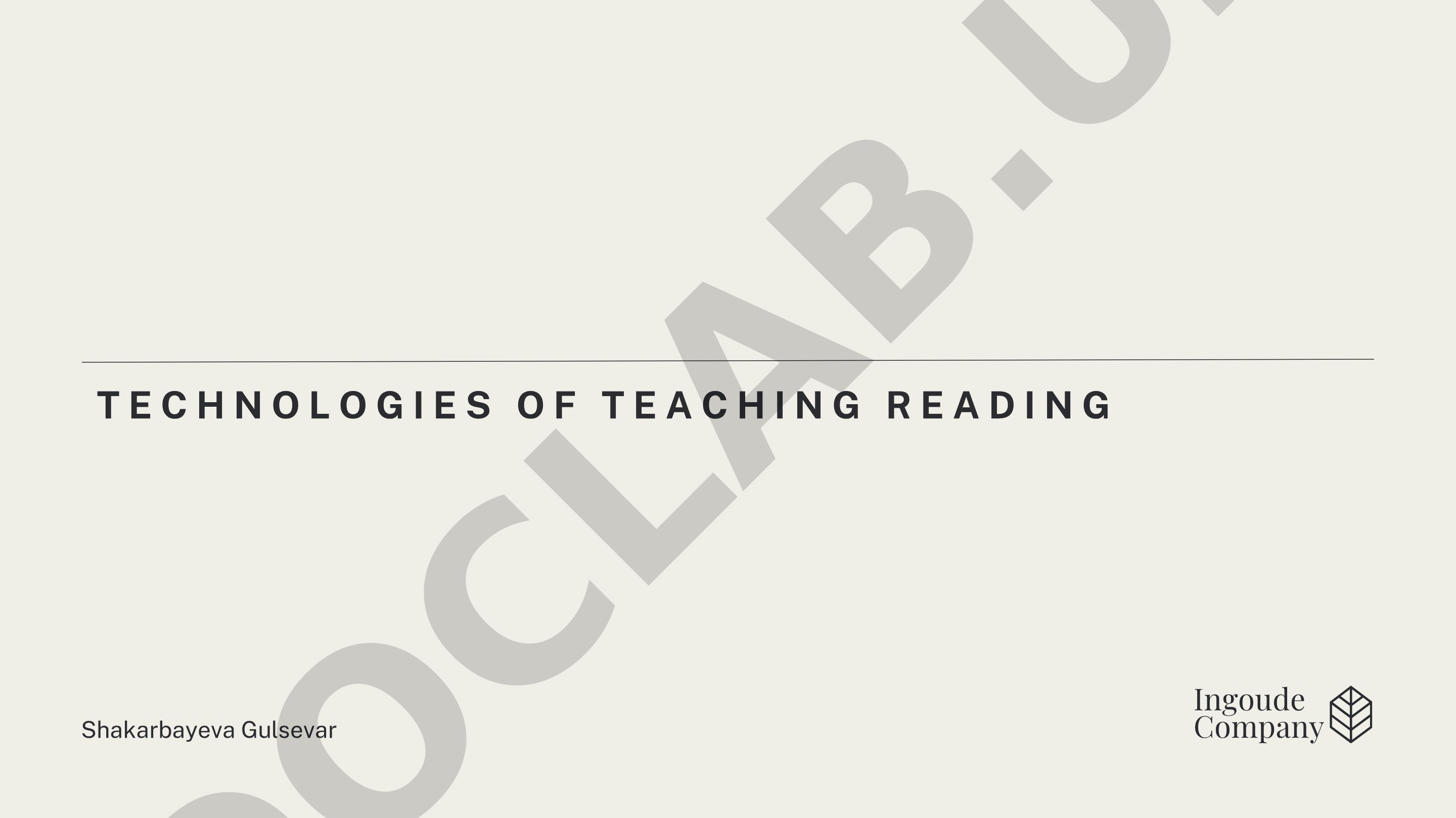 Technologies of Teaching Reading
