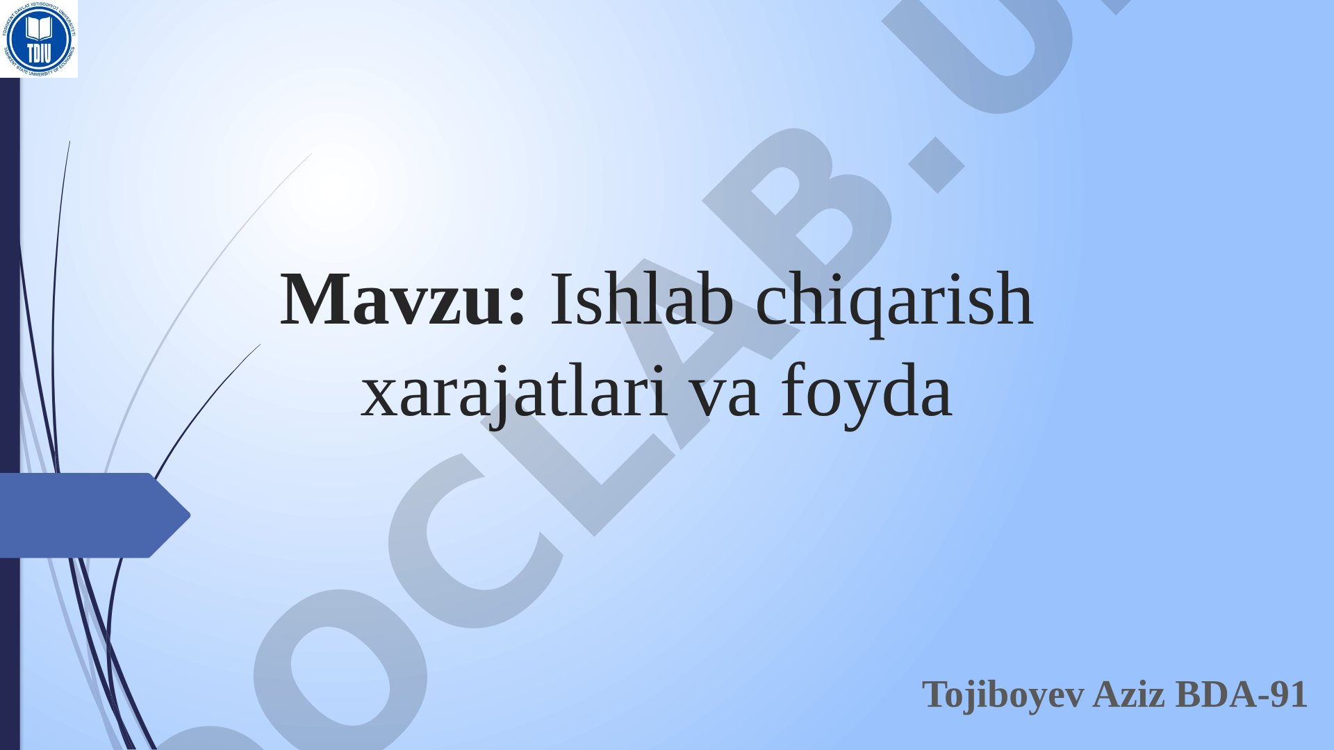 Ishlab chiqarish xarajatlari va foyda