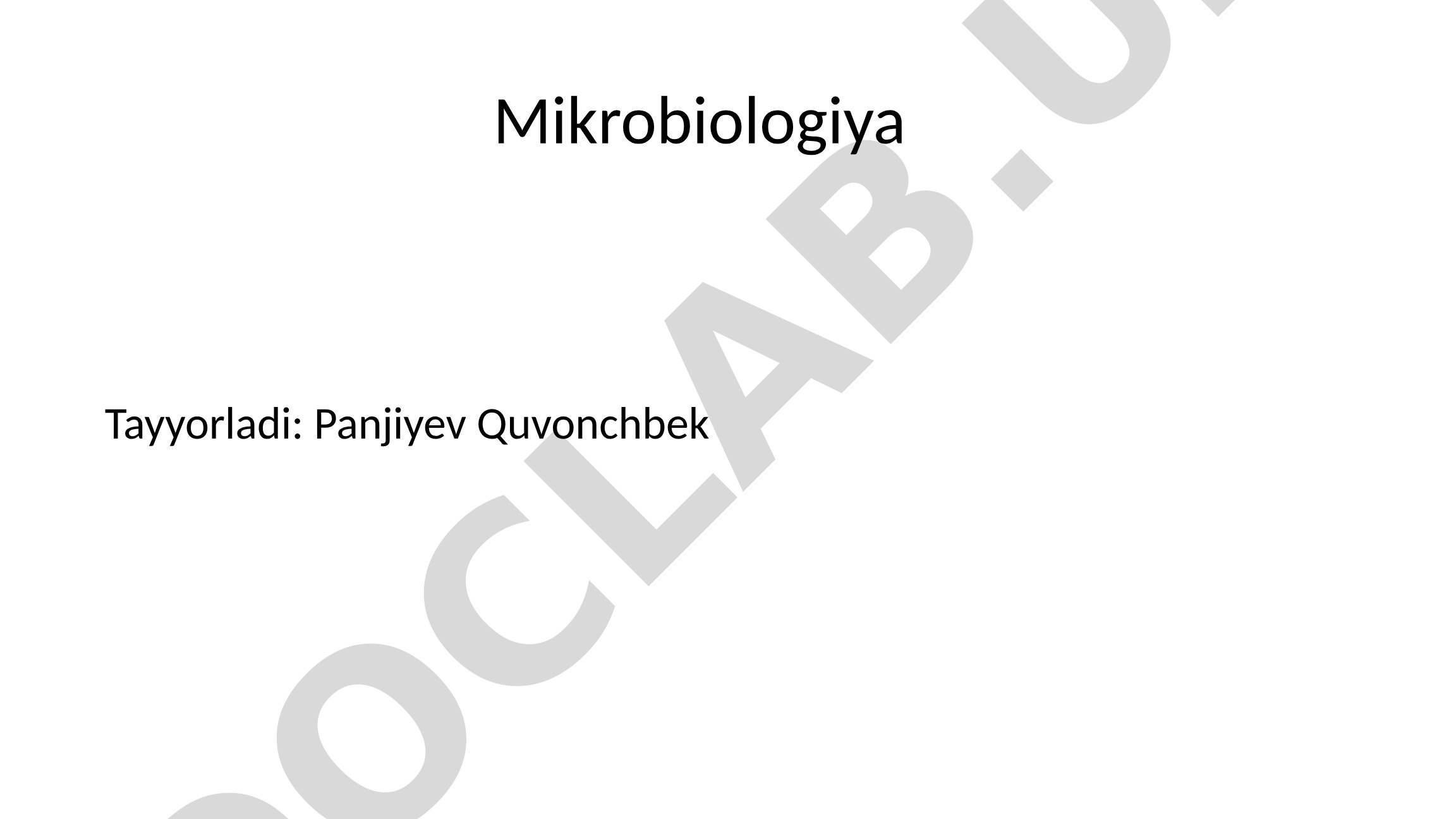 Mikrobiologiya