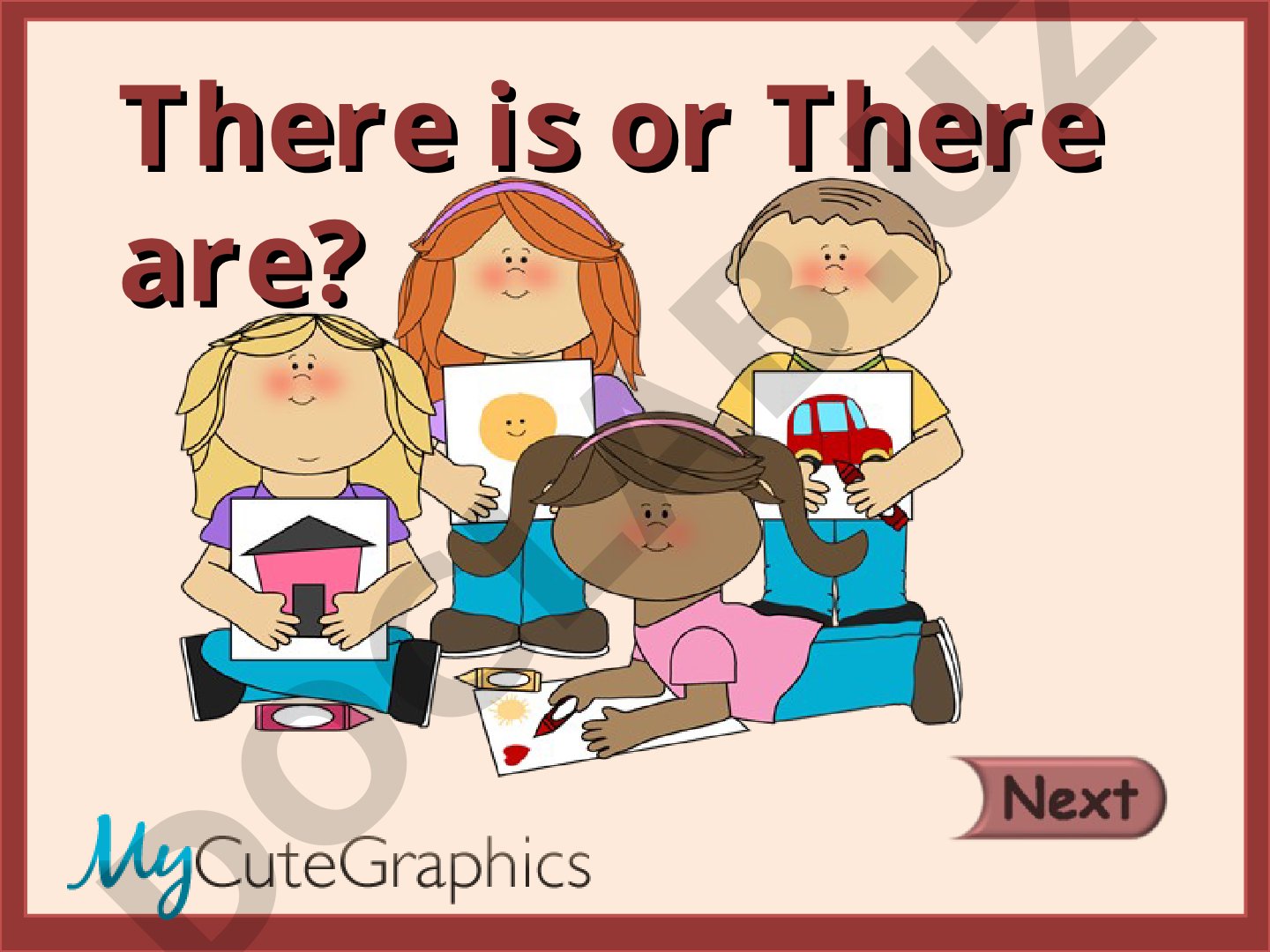 Grammar exercise on There is and There are