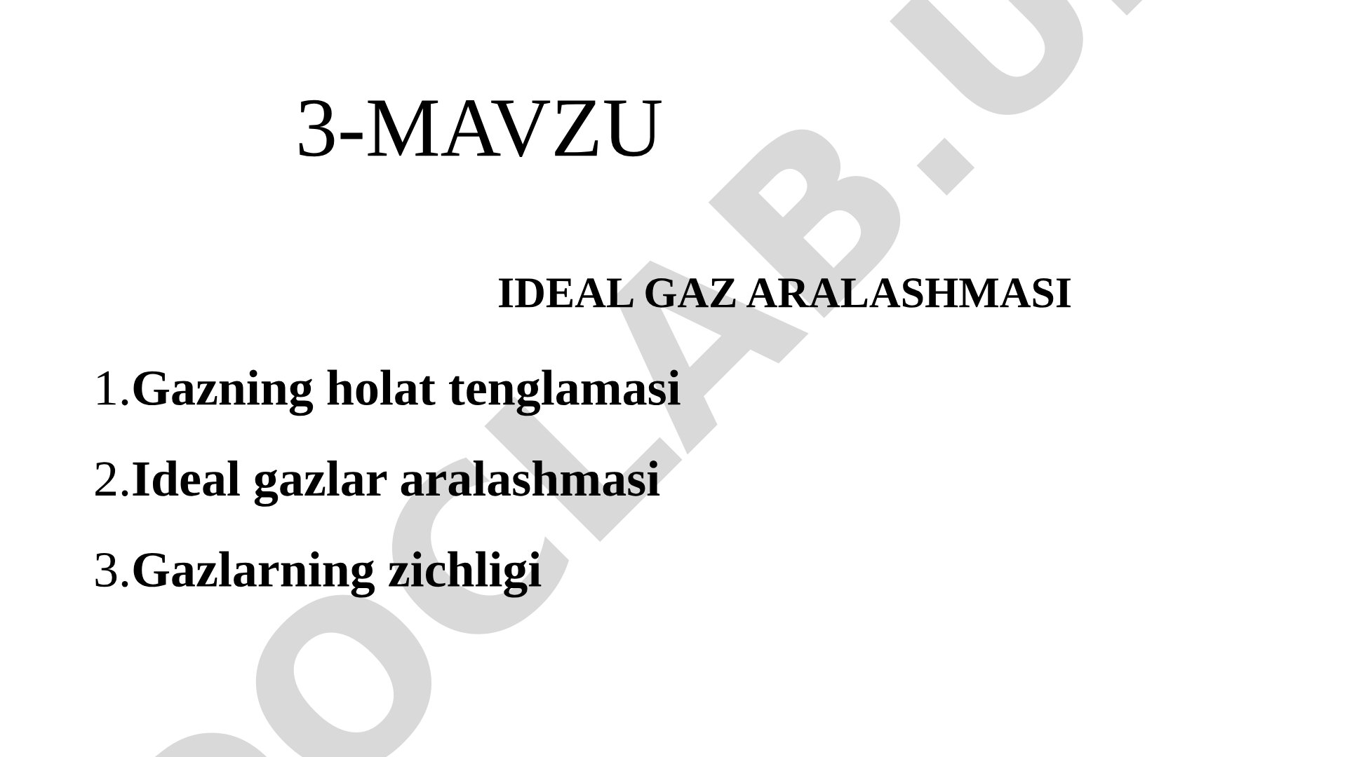 Ideal gaz aralashmasi