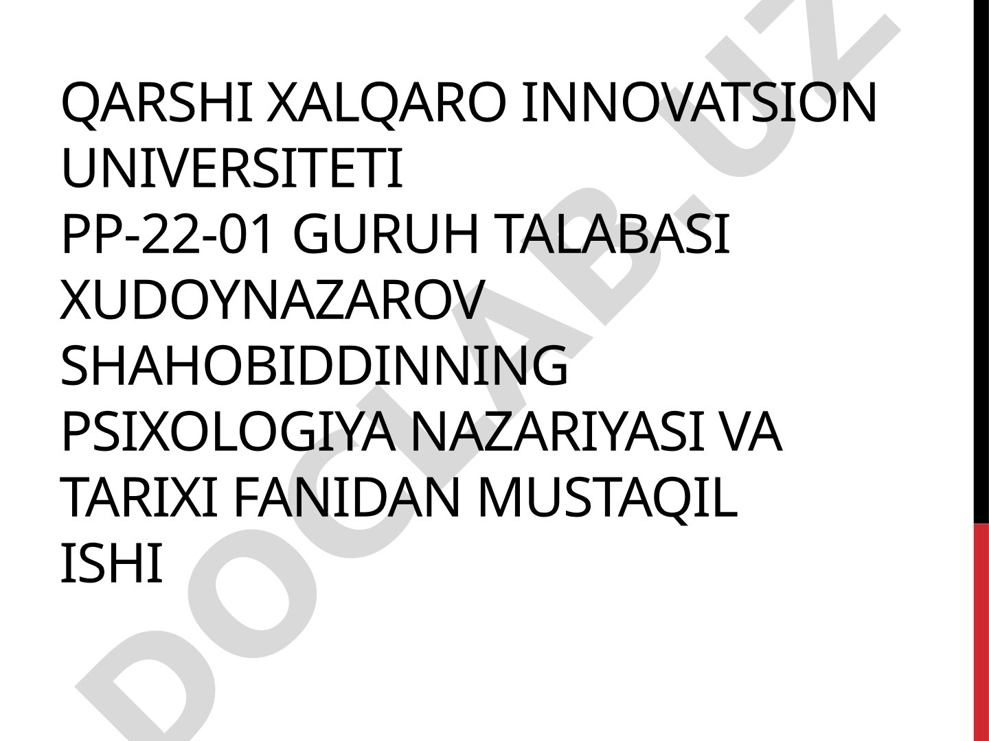 Yangi davr psixologiyasiga umumiy tavsifnoma